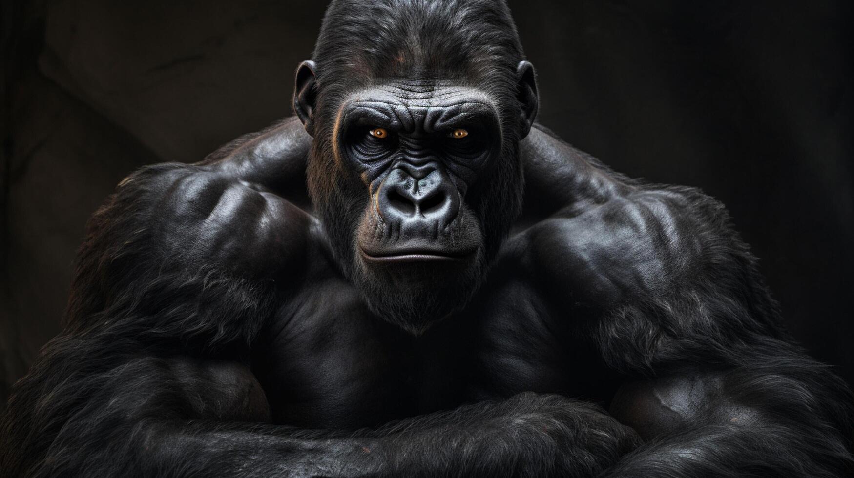 AI generated gorilla high quality image photo