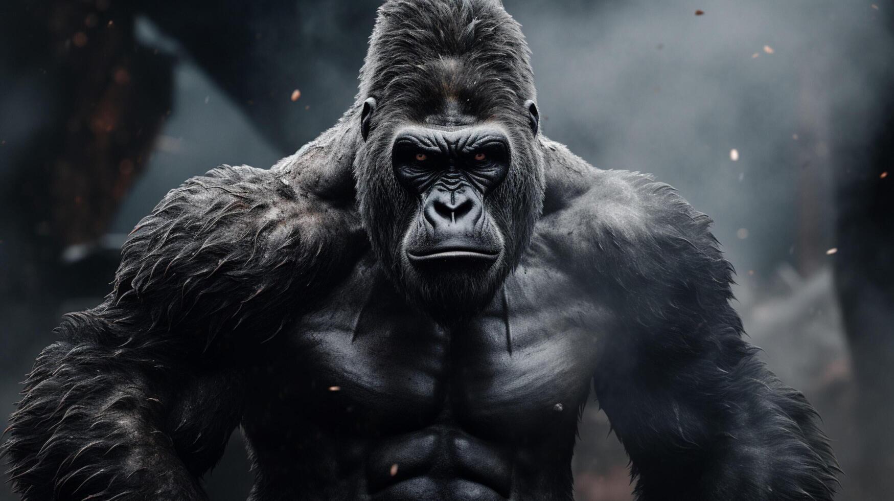 AI generated gorilla high quality image photo