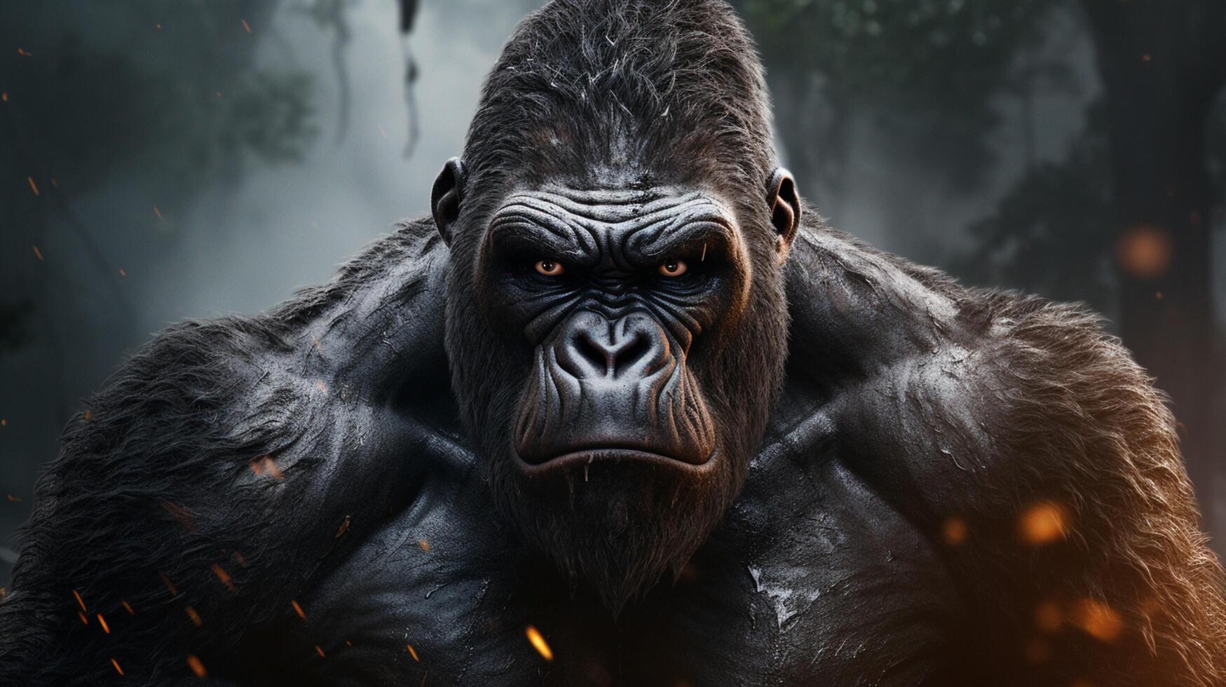 AI generated gorilla high quality image photo