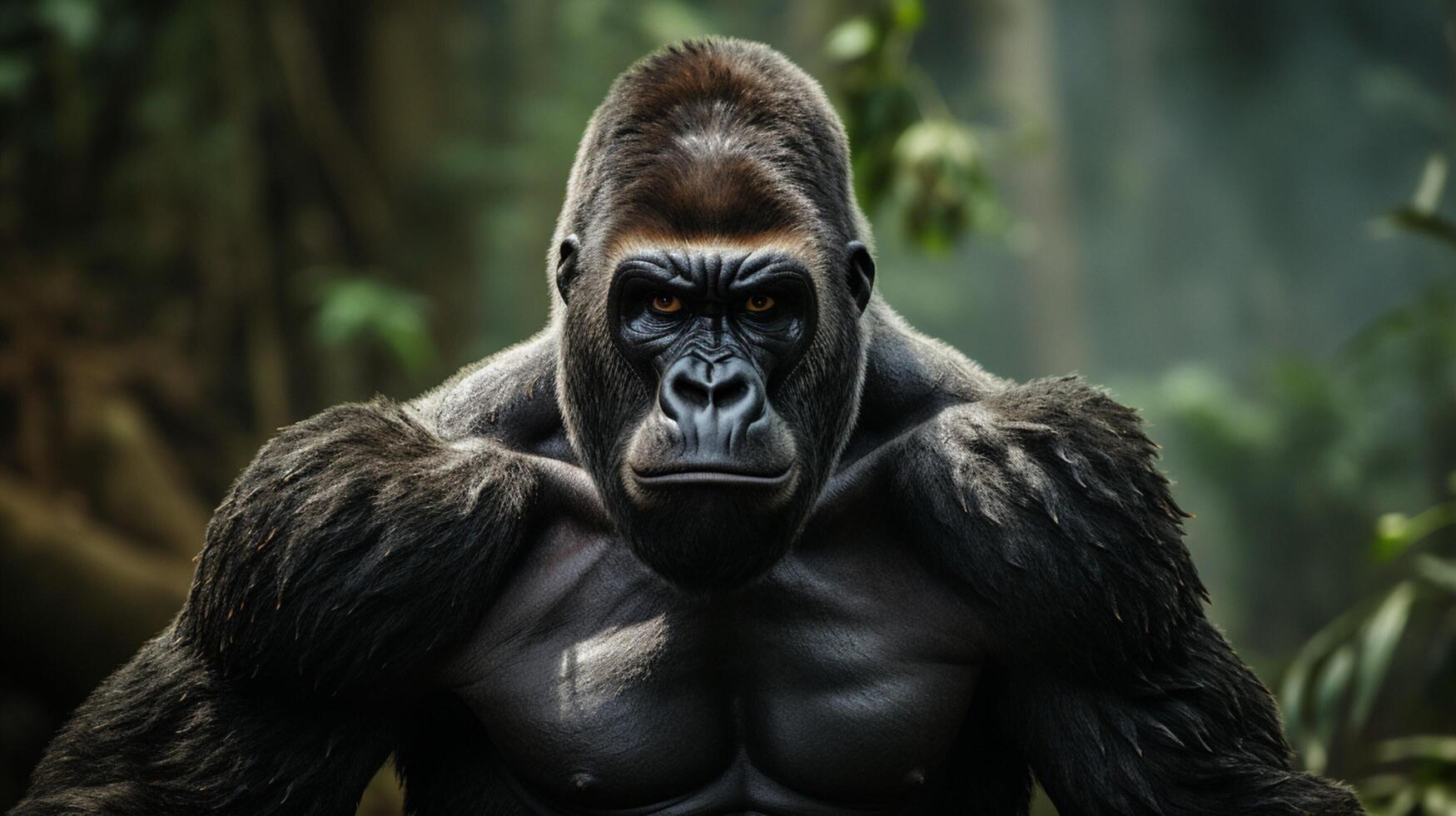 AI generated gorilla high quality image photo