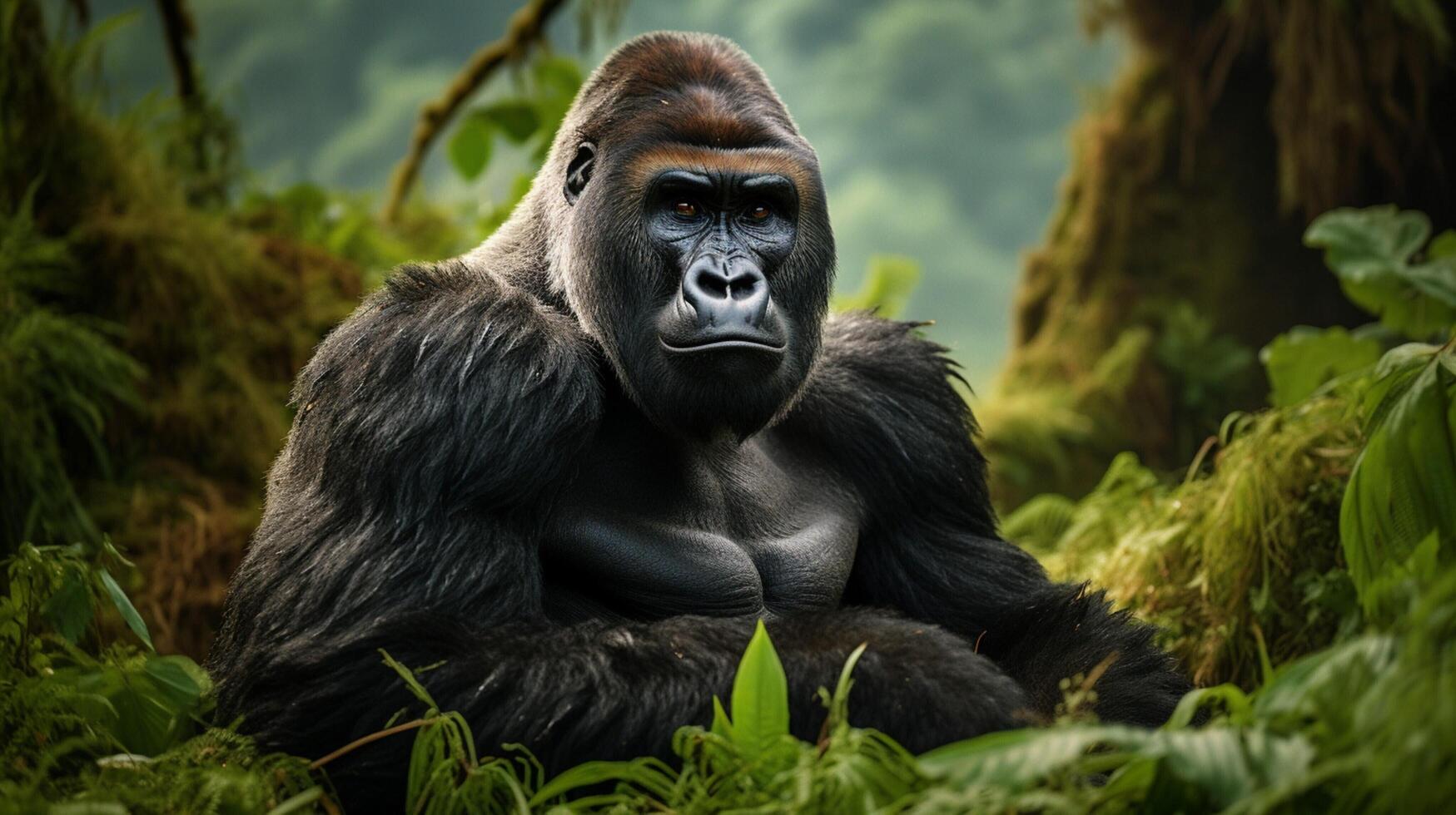 AI generated gorilla high quality image photo