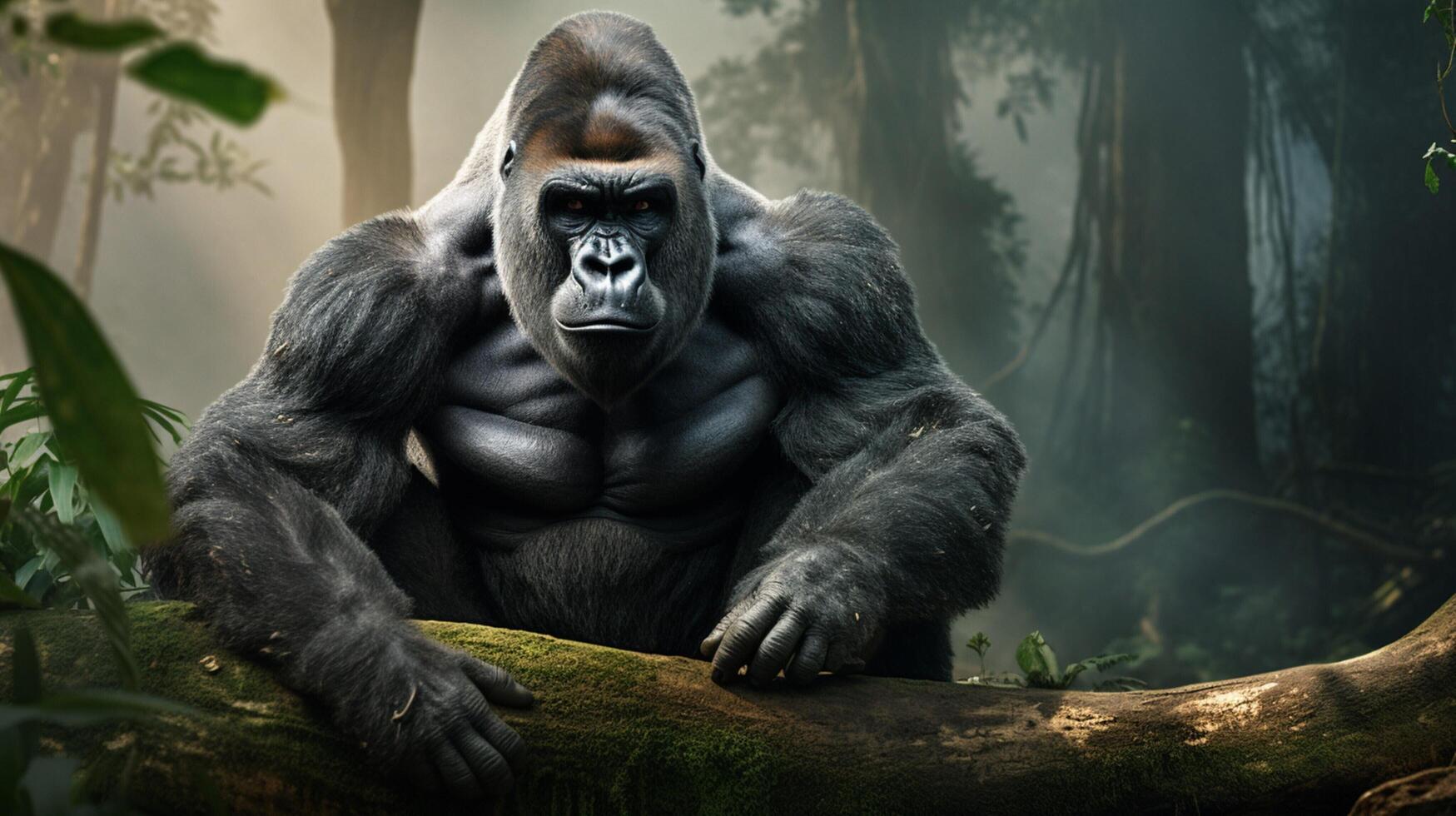 AI generated gorilla high quality image photo