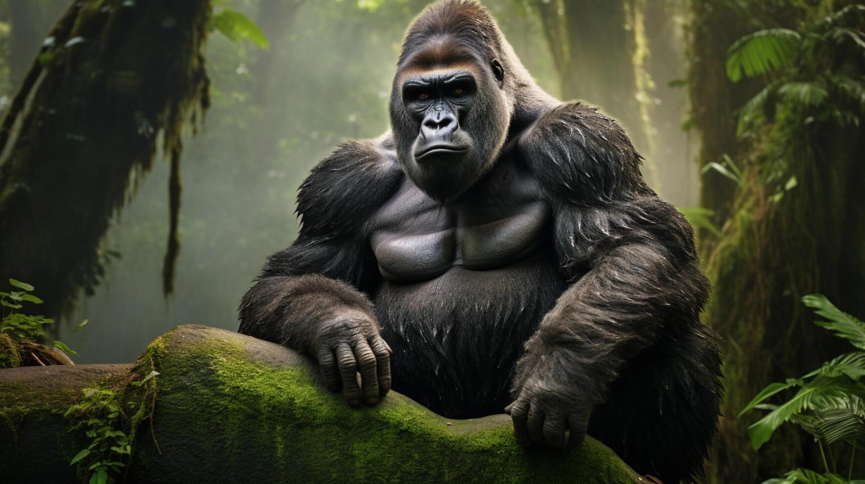 AI generated gorilla high quality image photo