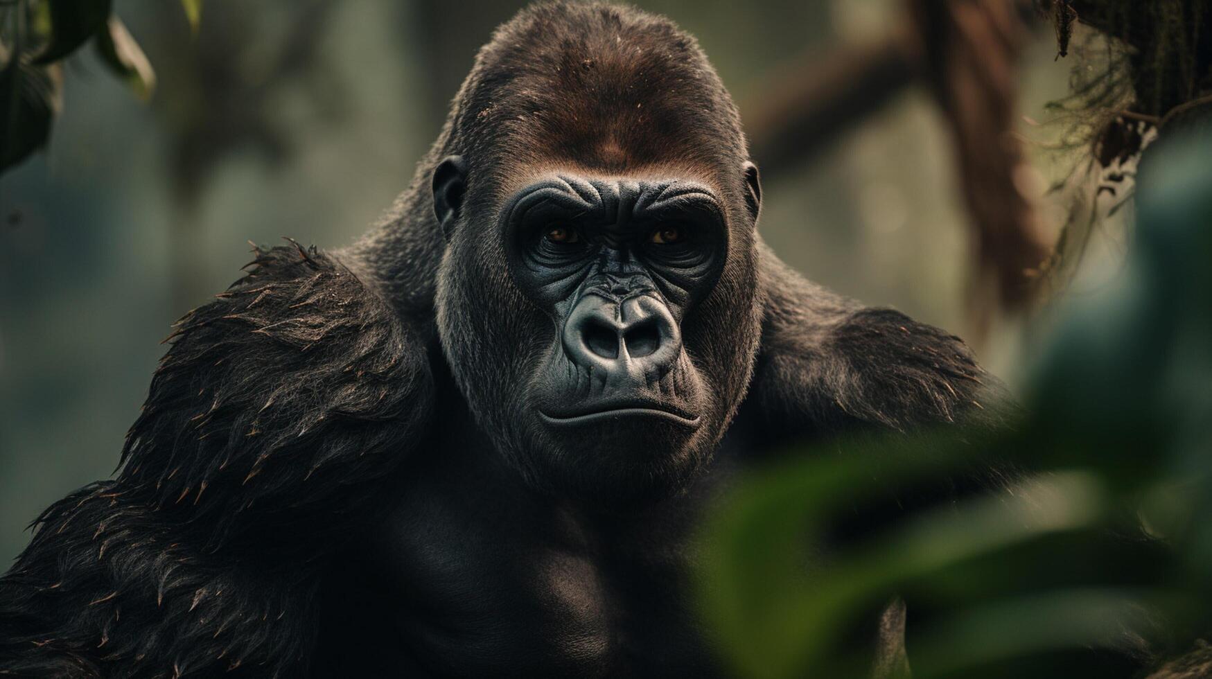 AI generated gorilla high quality image photo