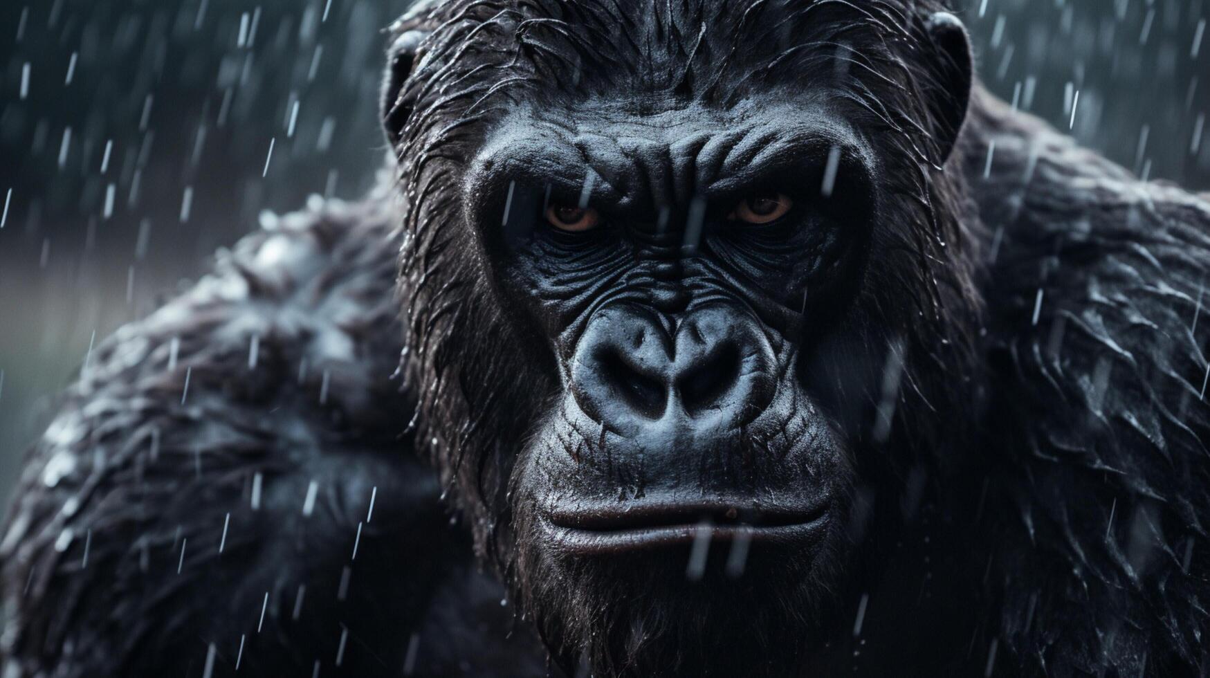 AI generated gorilla high quality image photo