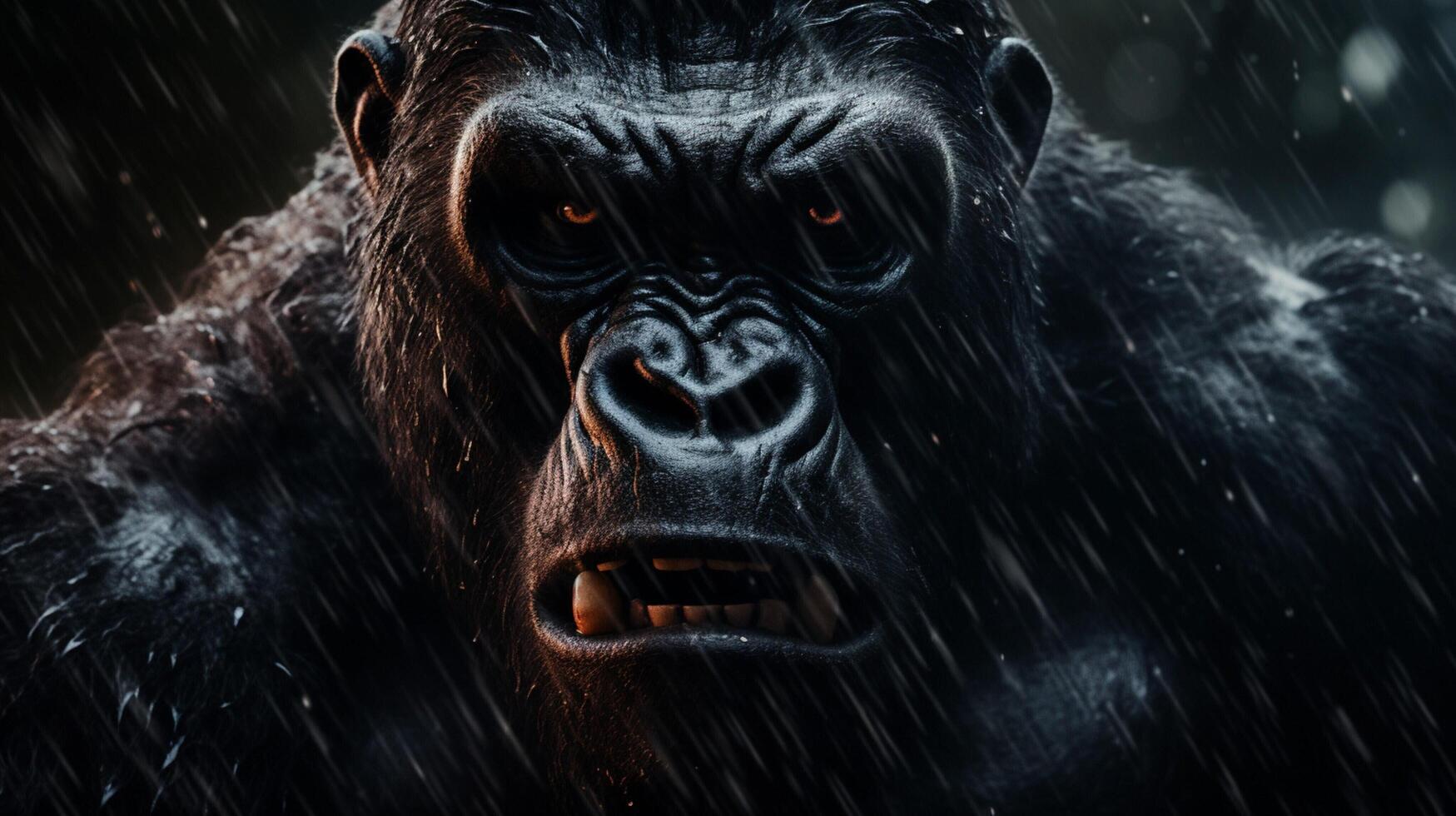 AI generated gorilla high quality image photo