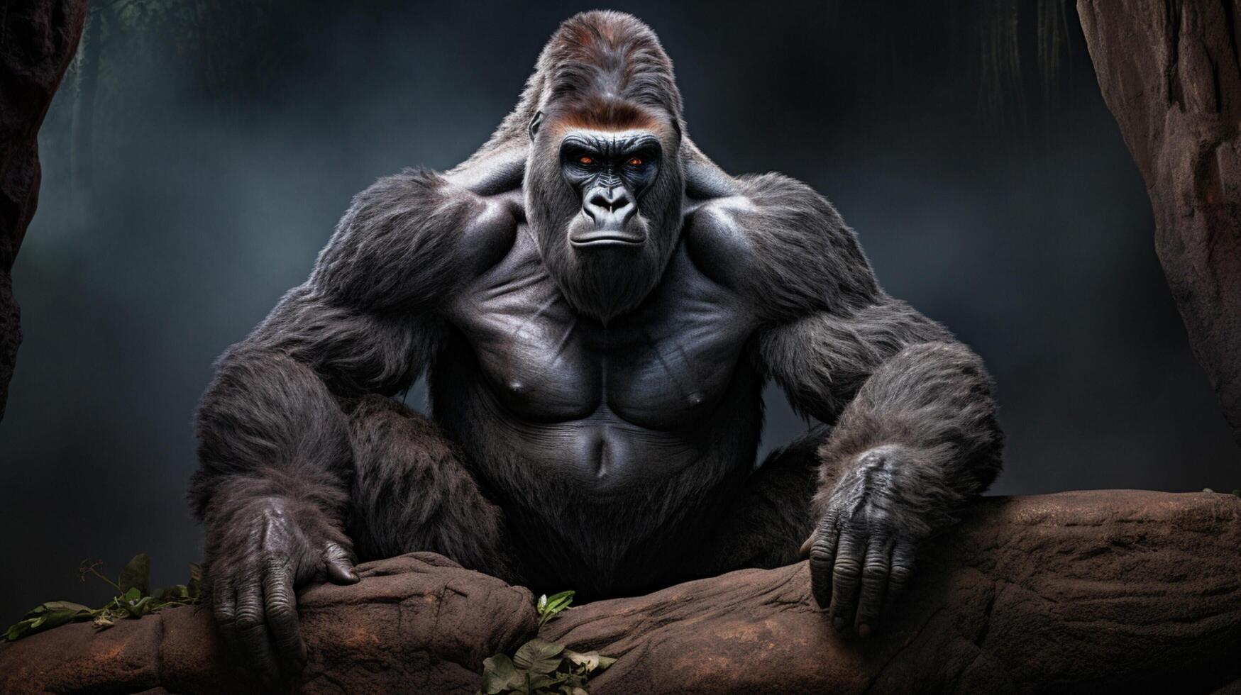 AI generated gorilla high quality image photo