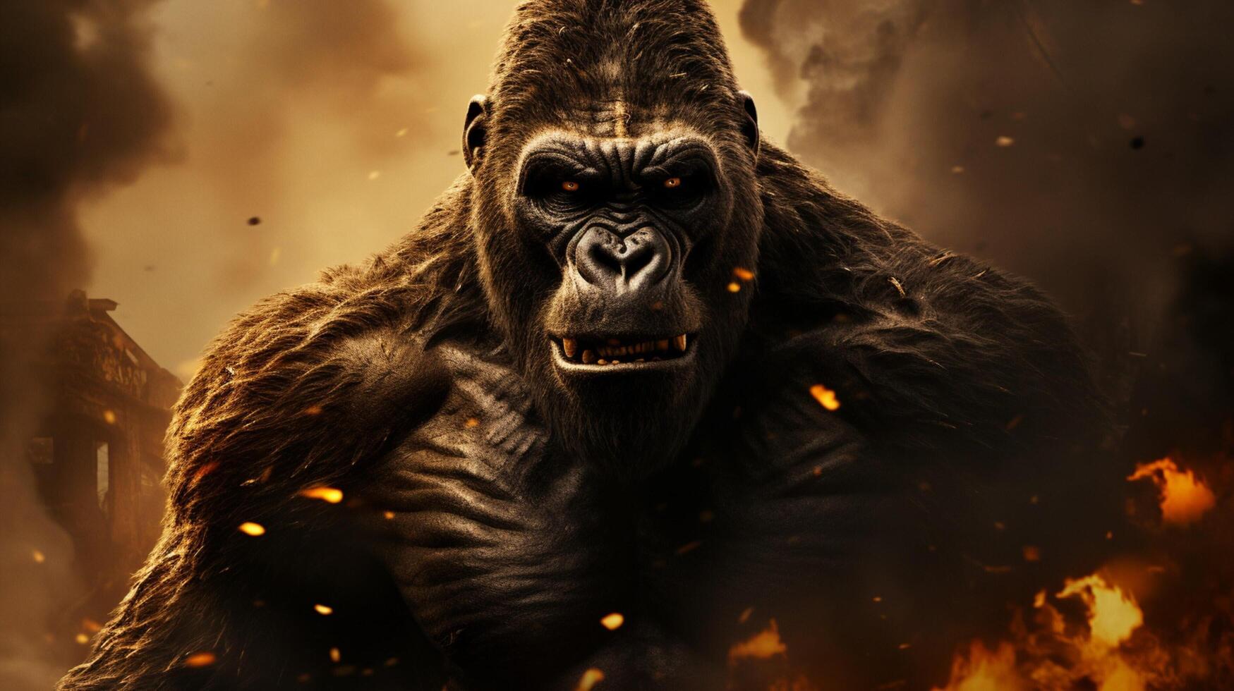 AI generated gorilla high quality image photo