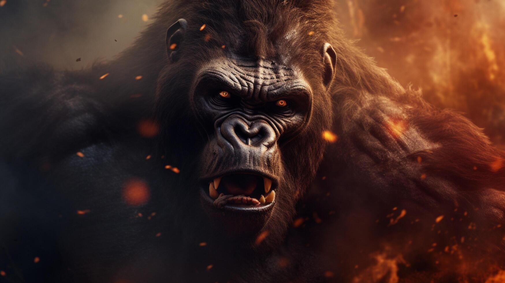 AI generated gorilla high quality image photo