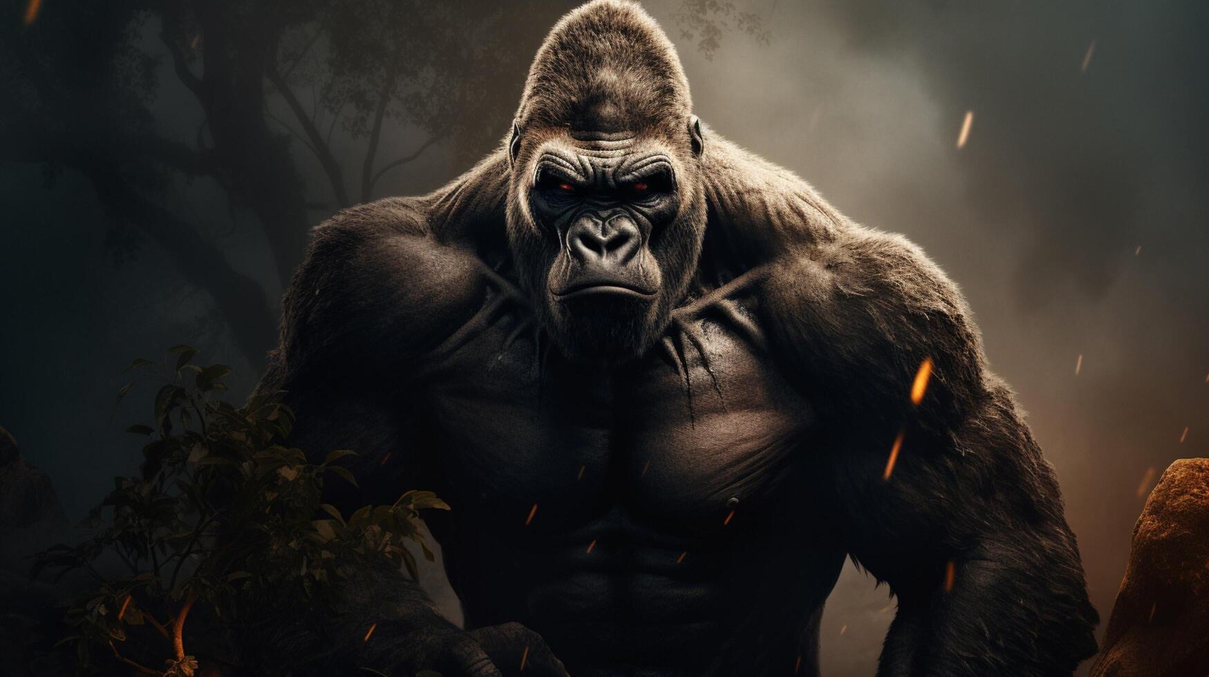 AI generated gorilla high quality image photo