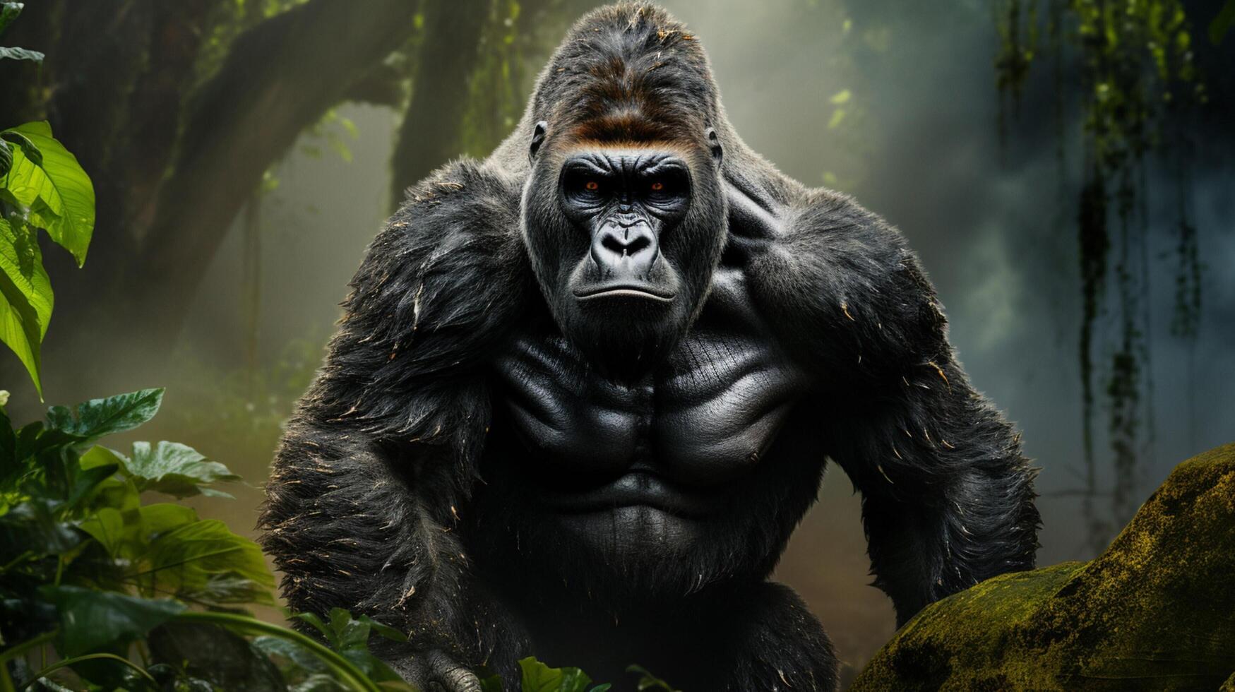 AI generated gorilla high quality image photo