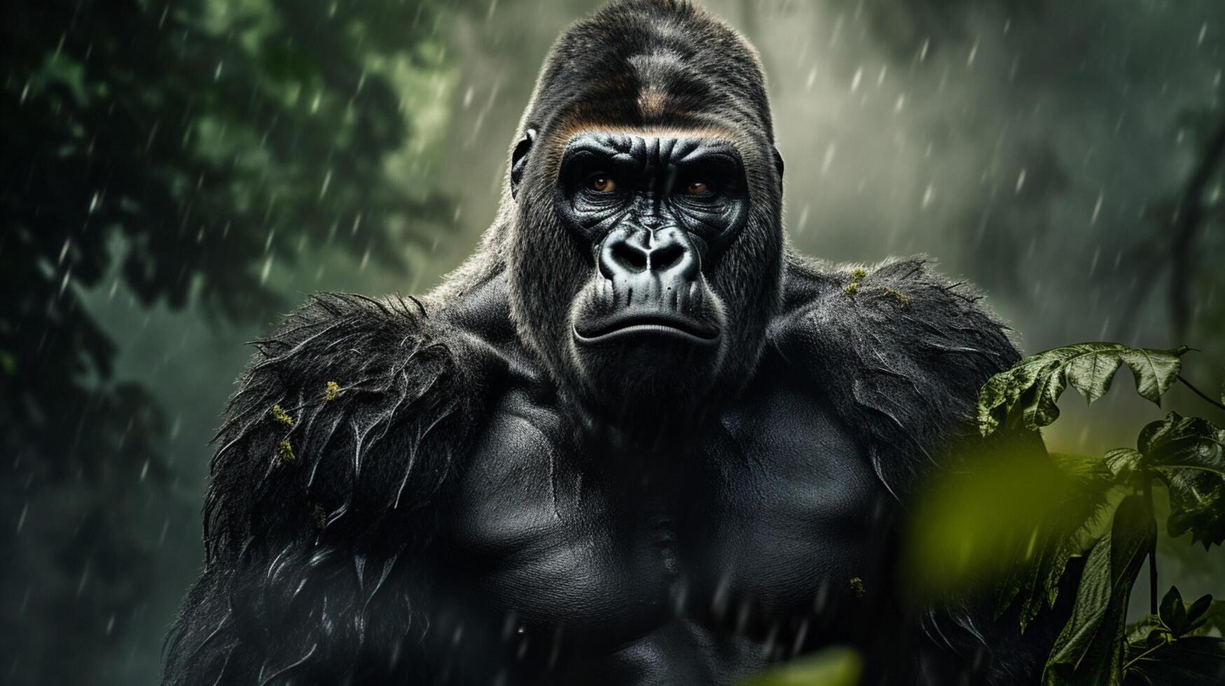 AI generated gorilla high quality image photo
