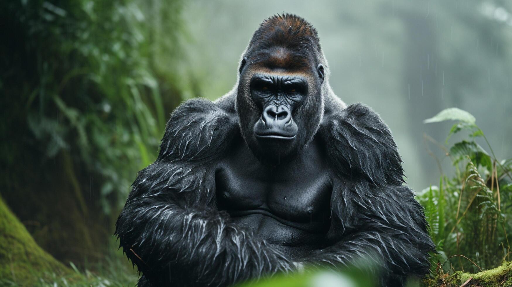 AI generated gorilla high quality image photo