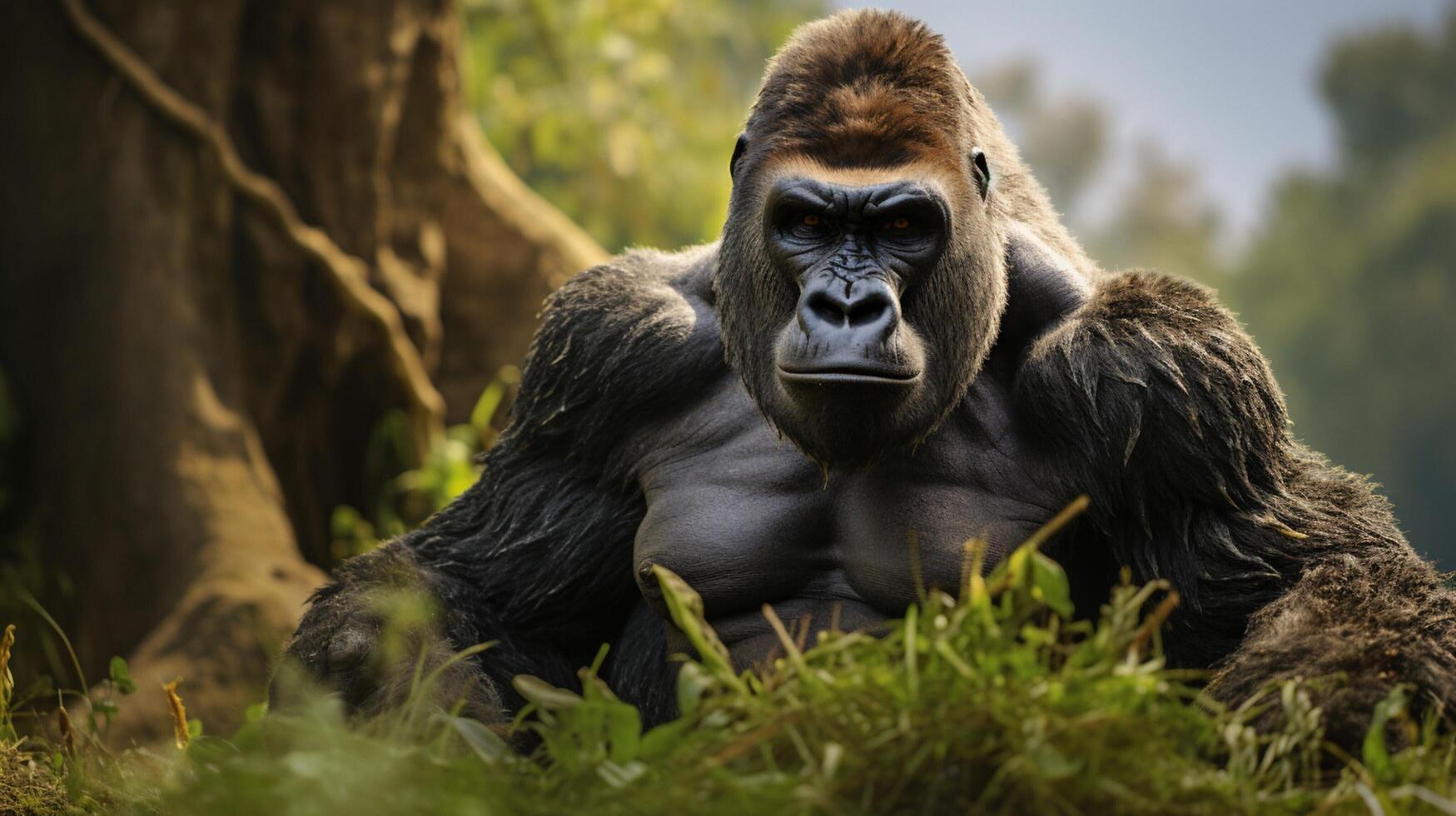 AI generated gorilla high quality image photo