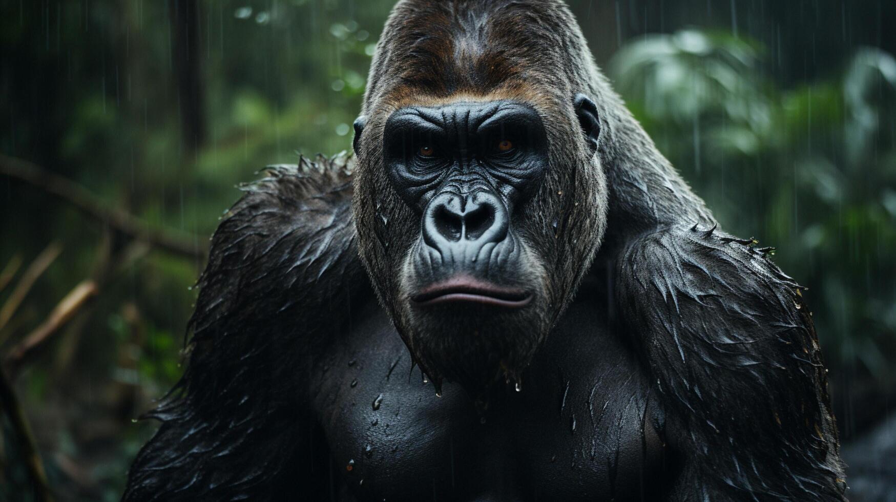 AI generated gorilla high quality image photo