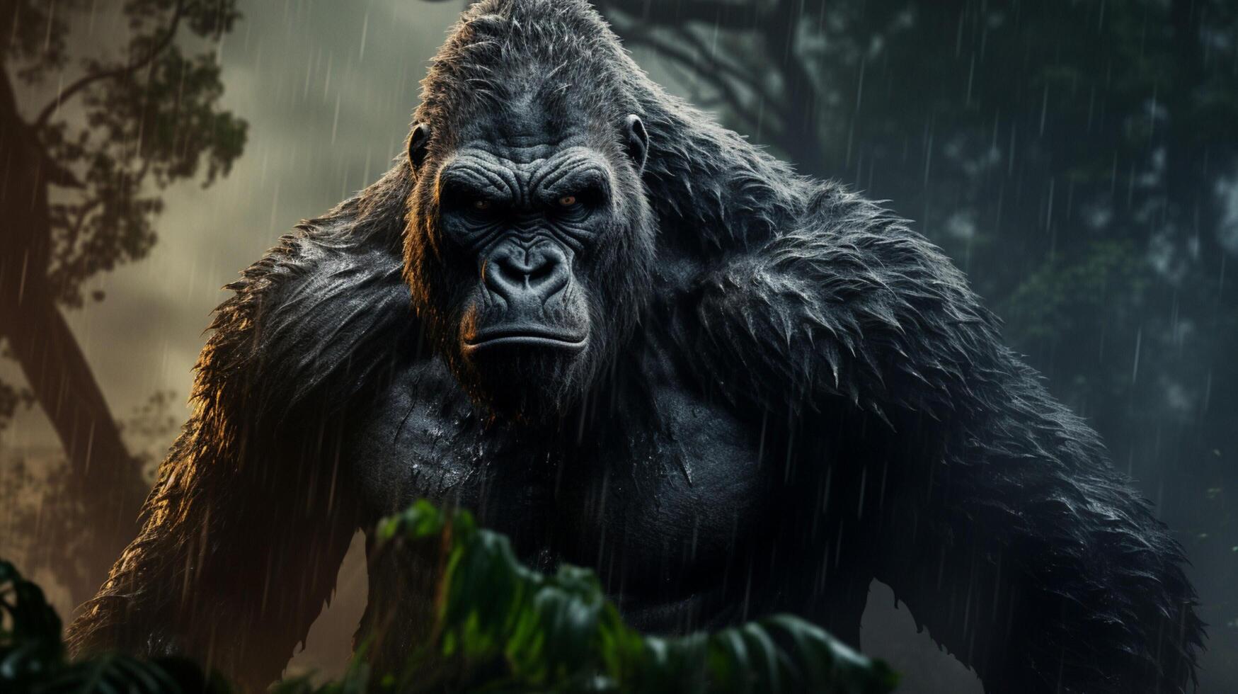 AI generated gorilla high quality image photo