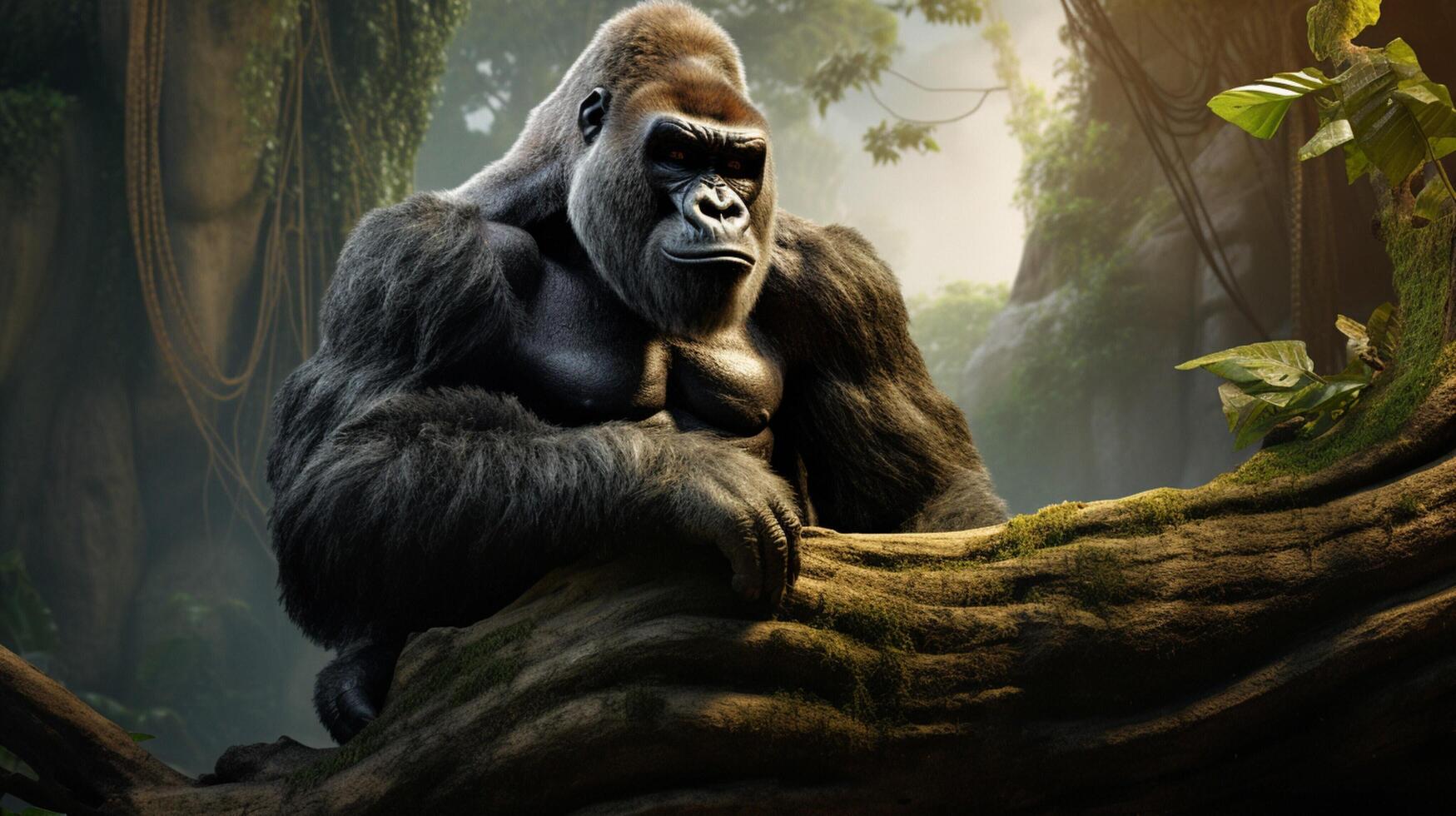 AI generated gorilla high quality image photo