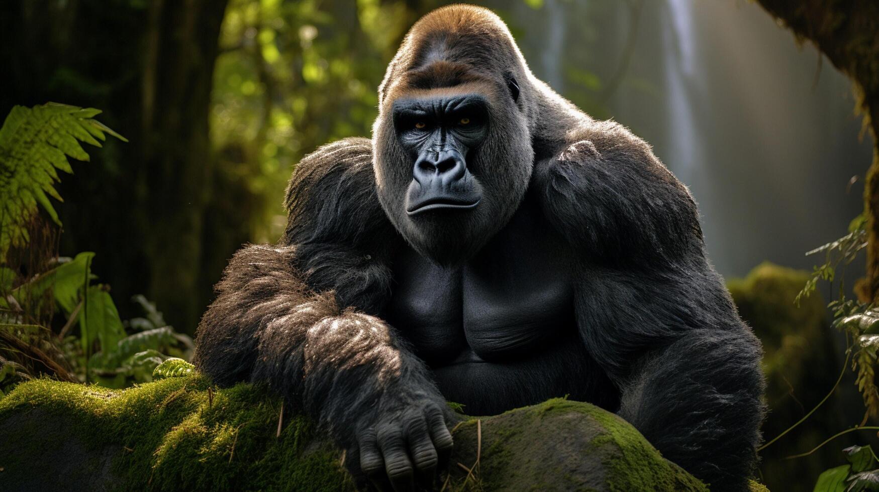 AI generated gorilla high quality image photo