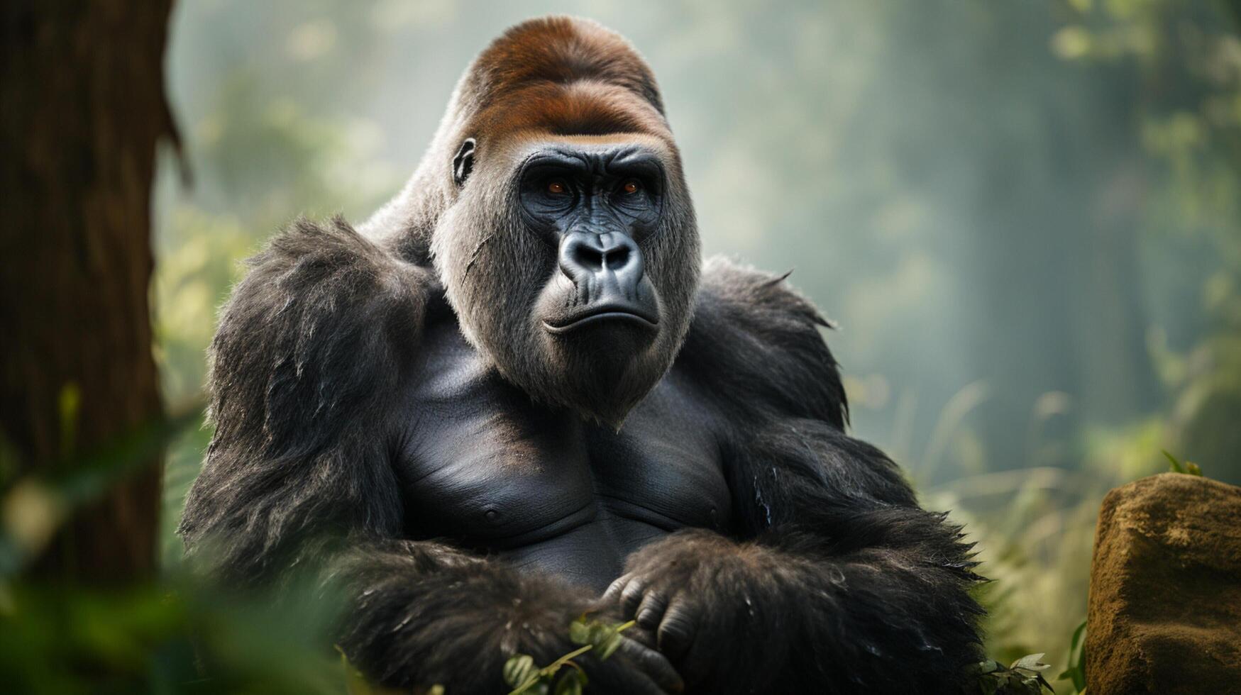 AI generated gorilla high quality image photo