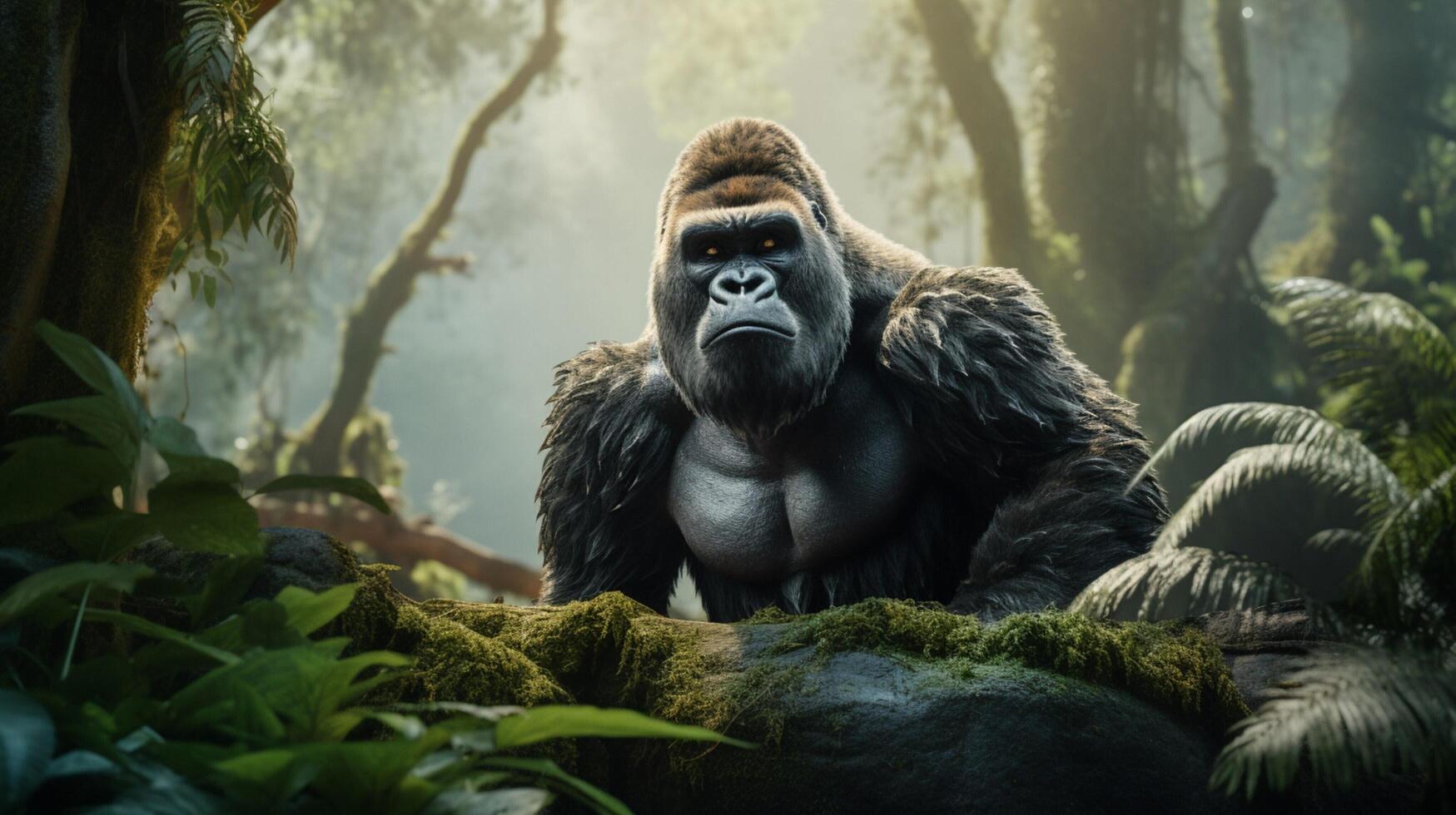AI generated gorilla high quality image photo