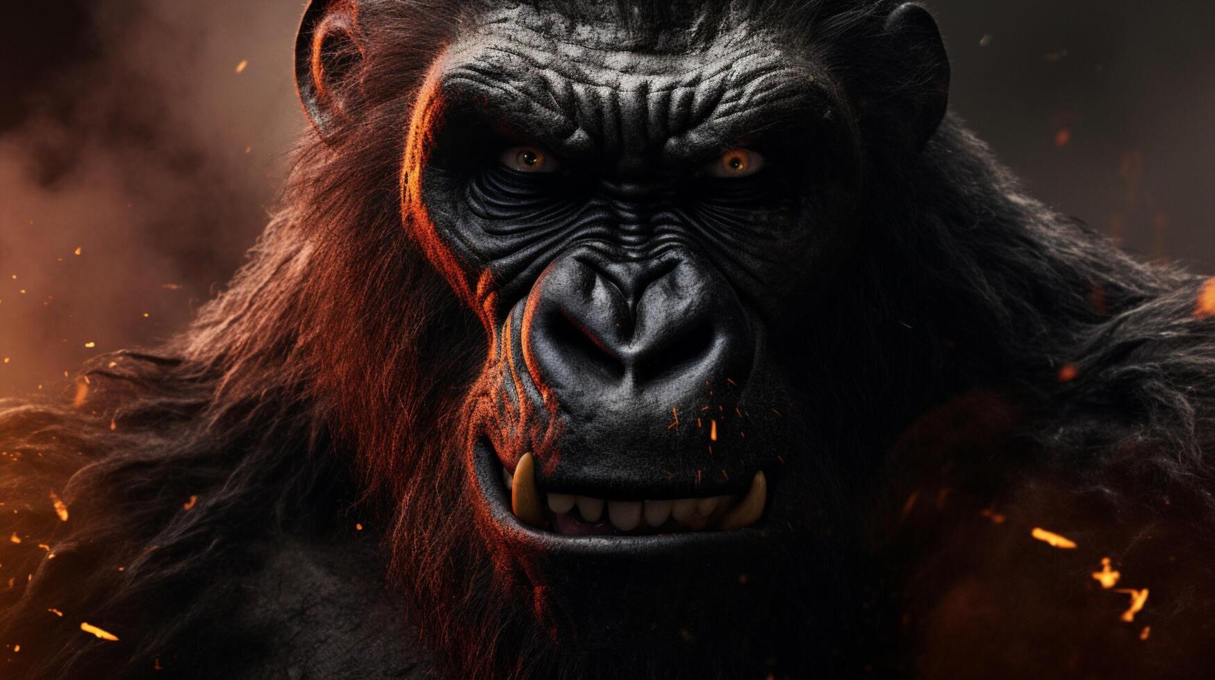 AI generated gorilla high quality image photo