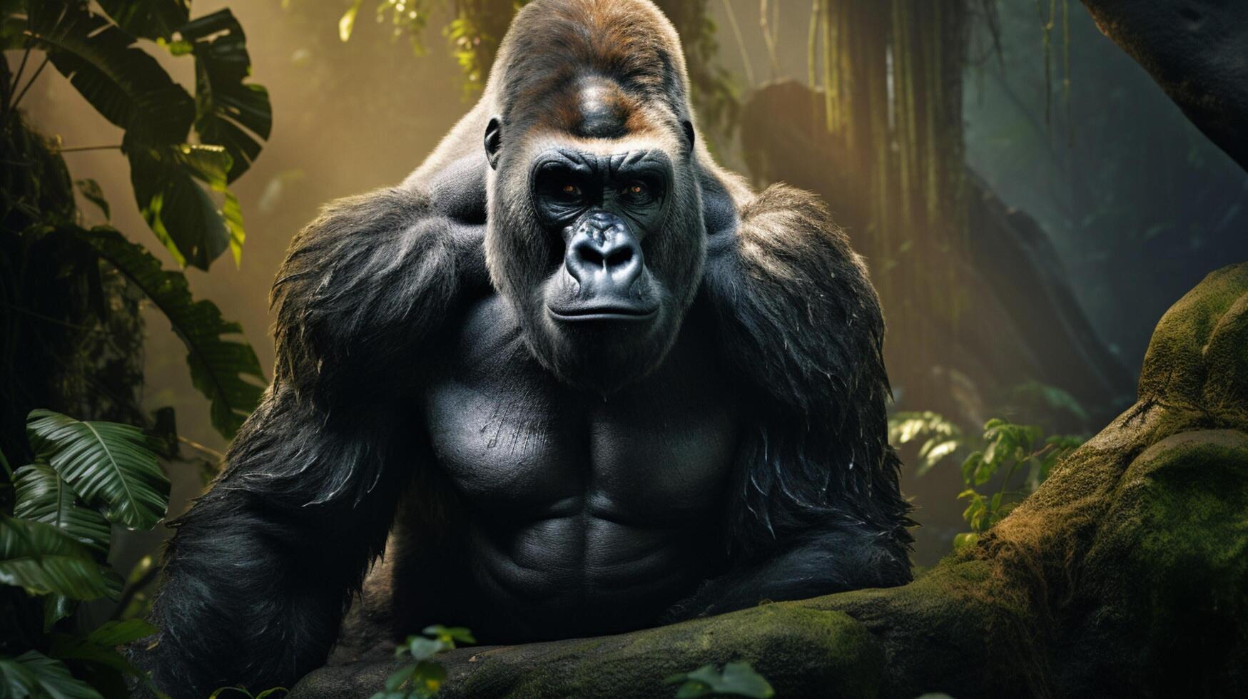 AI generated gorilla high quality image photo
