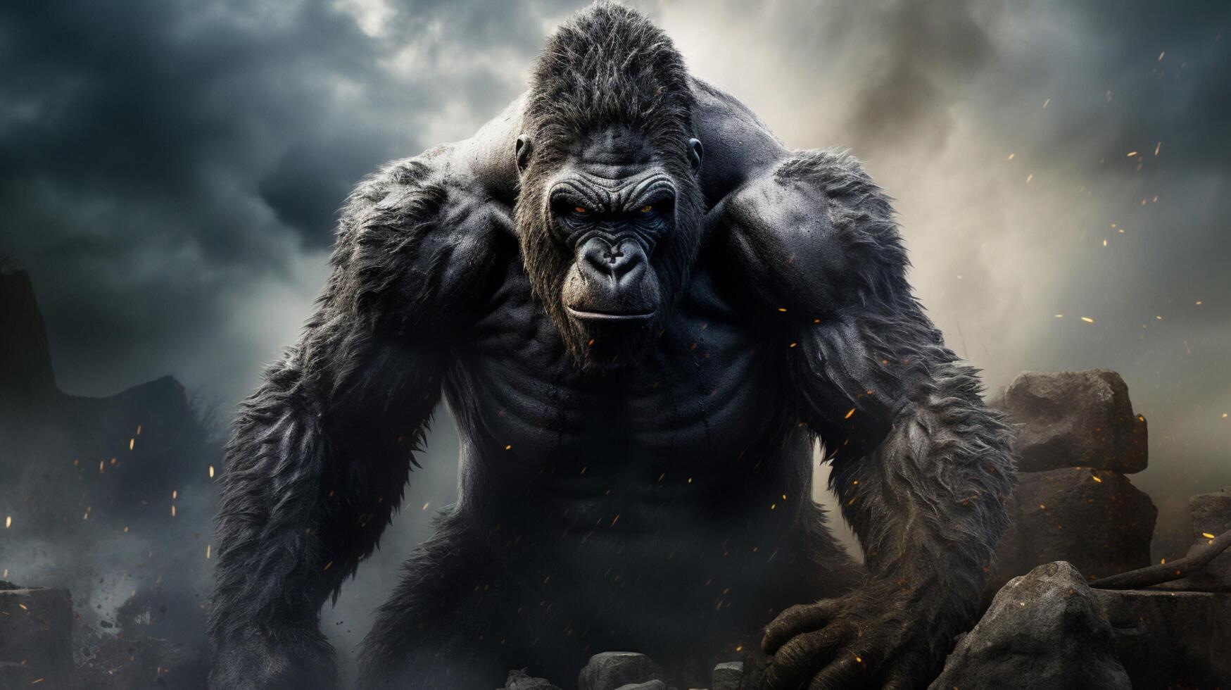 AI generated gorilla high quality image photo