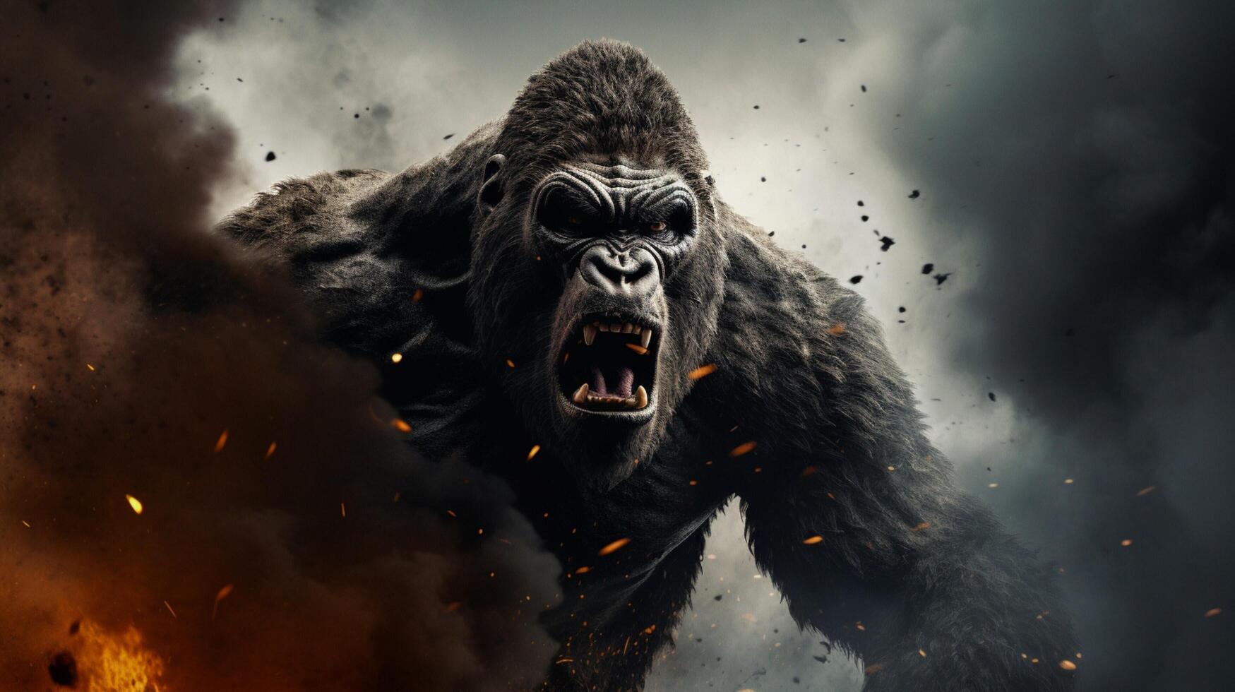AI generated gorilla high quality image photo