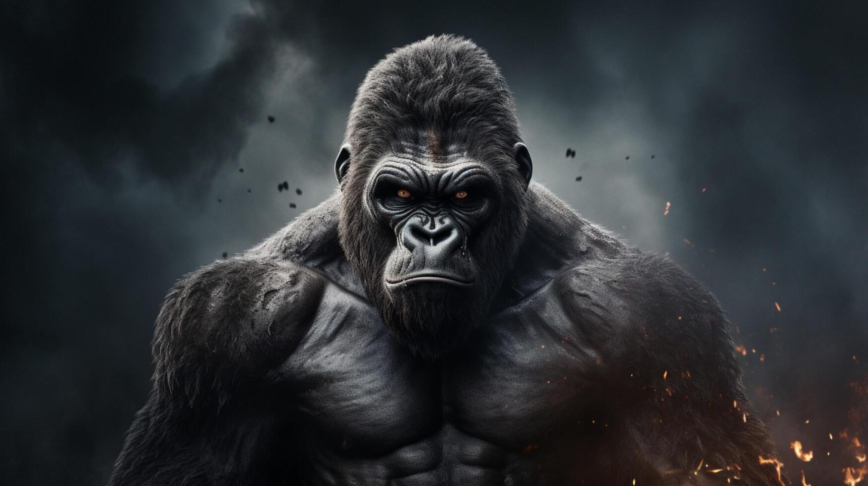 AI generated gorilla high quality image photo