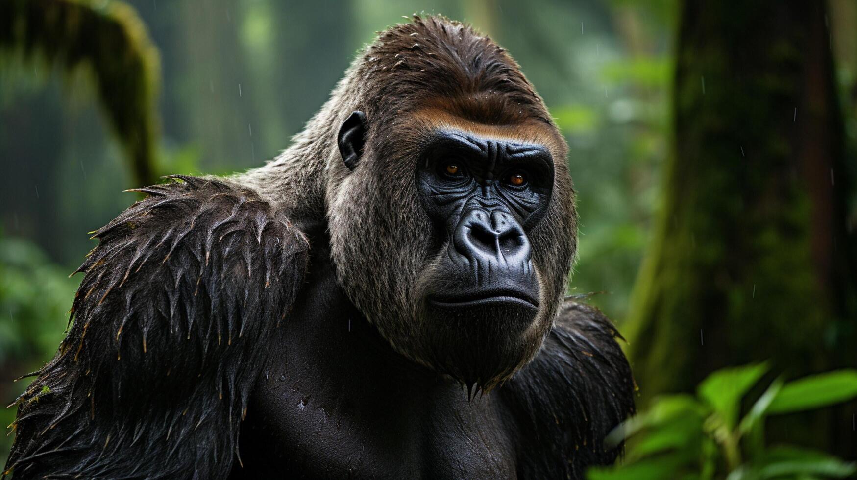 AI generated gorilla high quality image photo