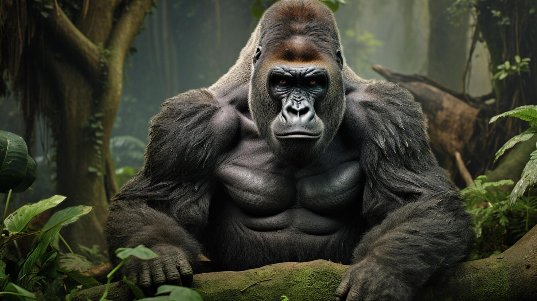 AI generated gorilla high quality image photo