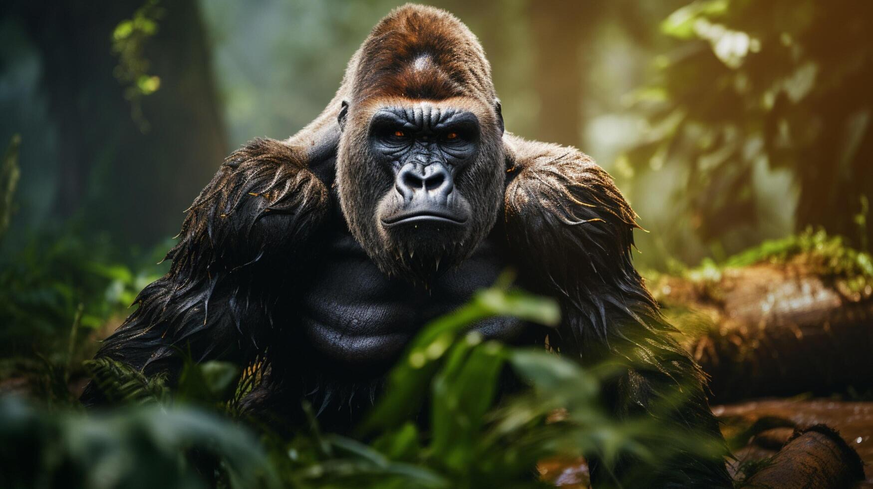 AI generated gorilla high quality image photo