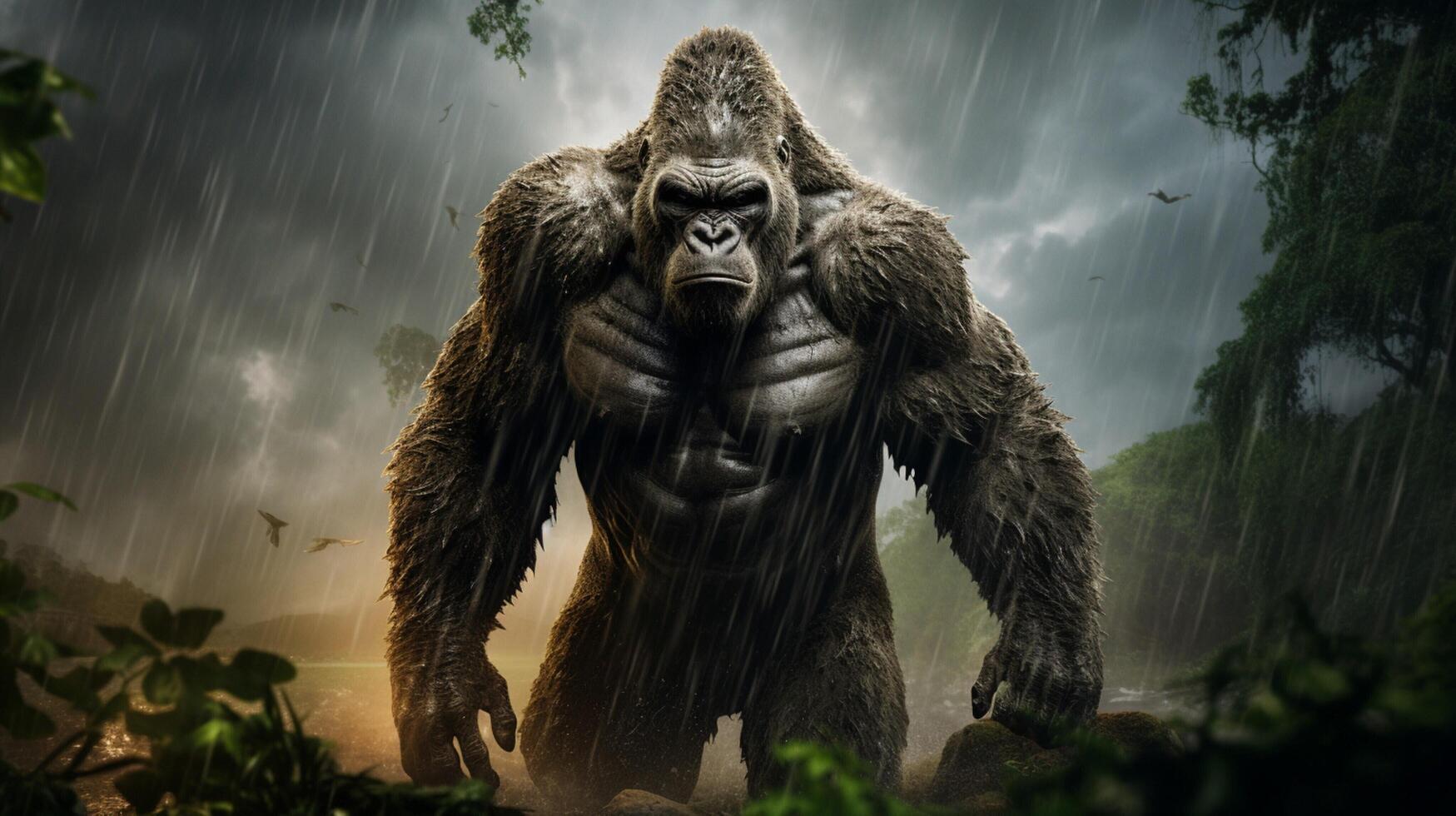 AI generated gorilla high quality image photo