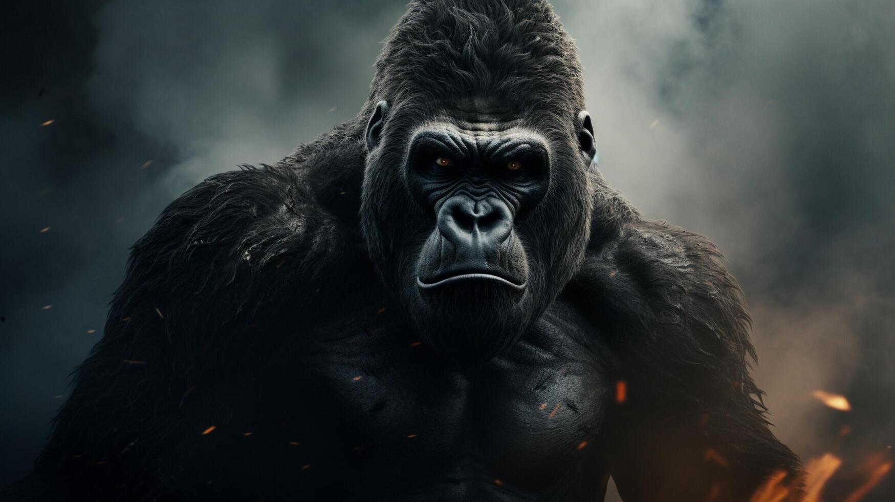 AI generated gorilla high quality image photo