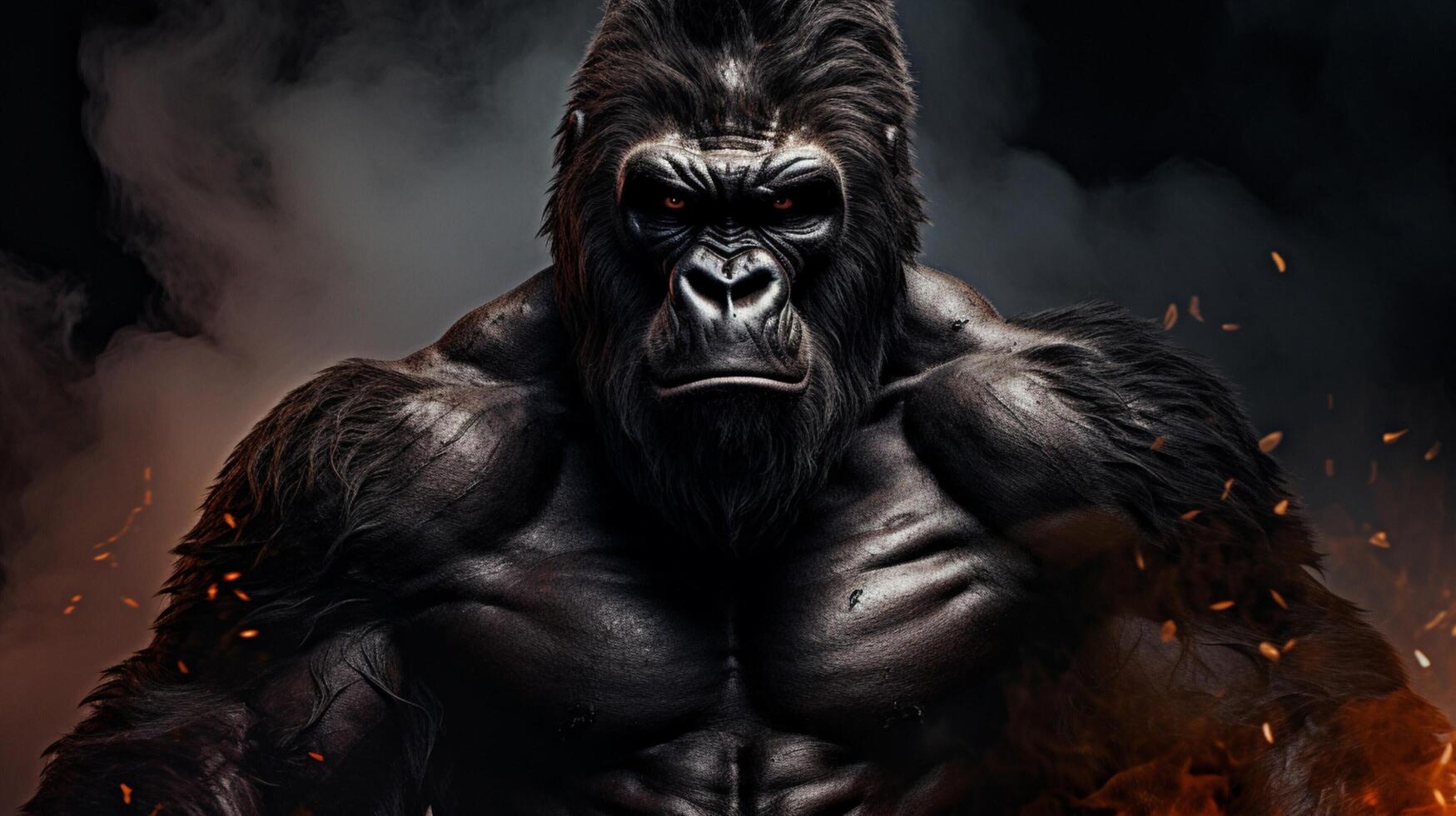 AI generated gorilla high quality image photo