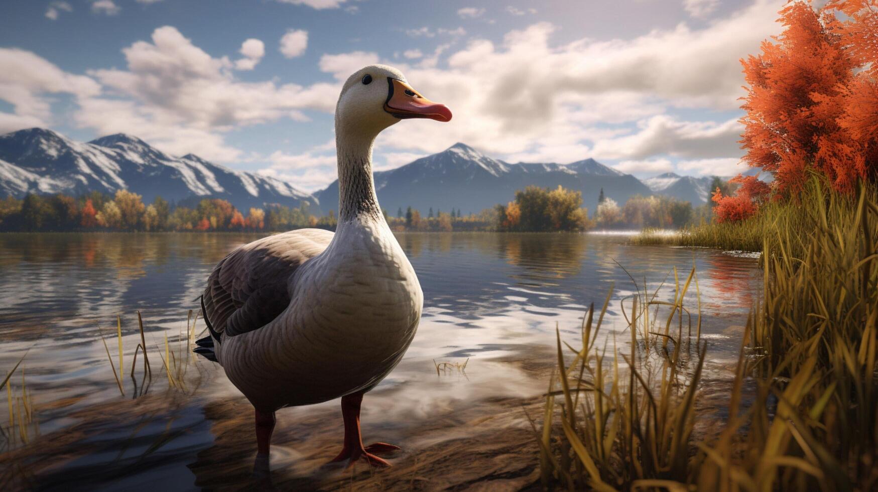 AI generated goose high quality image photo