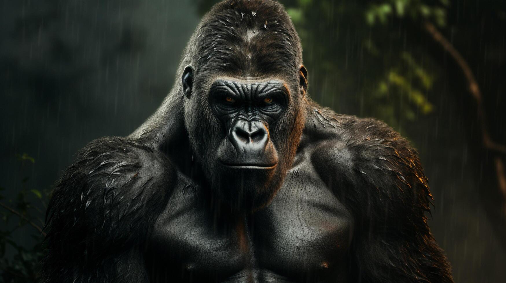 AI generated gorilla high quality image photo