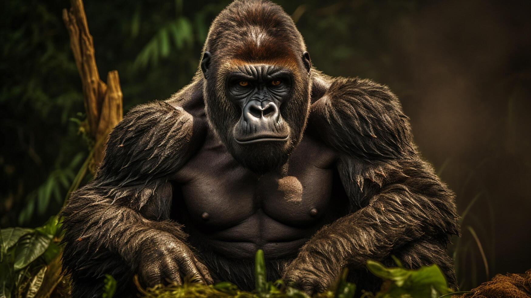 AI generated gorilla high quality image photo