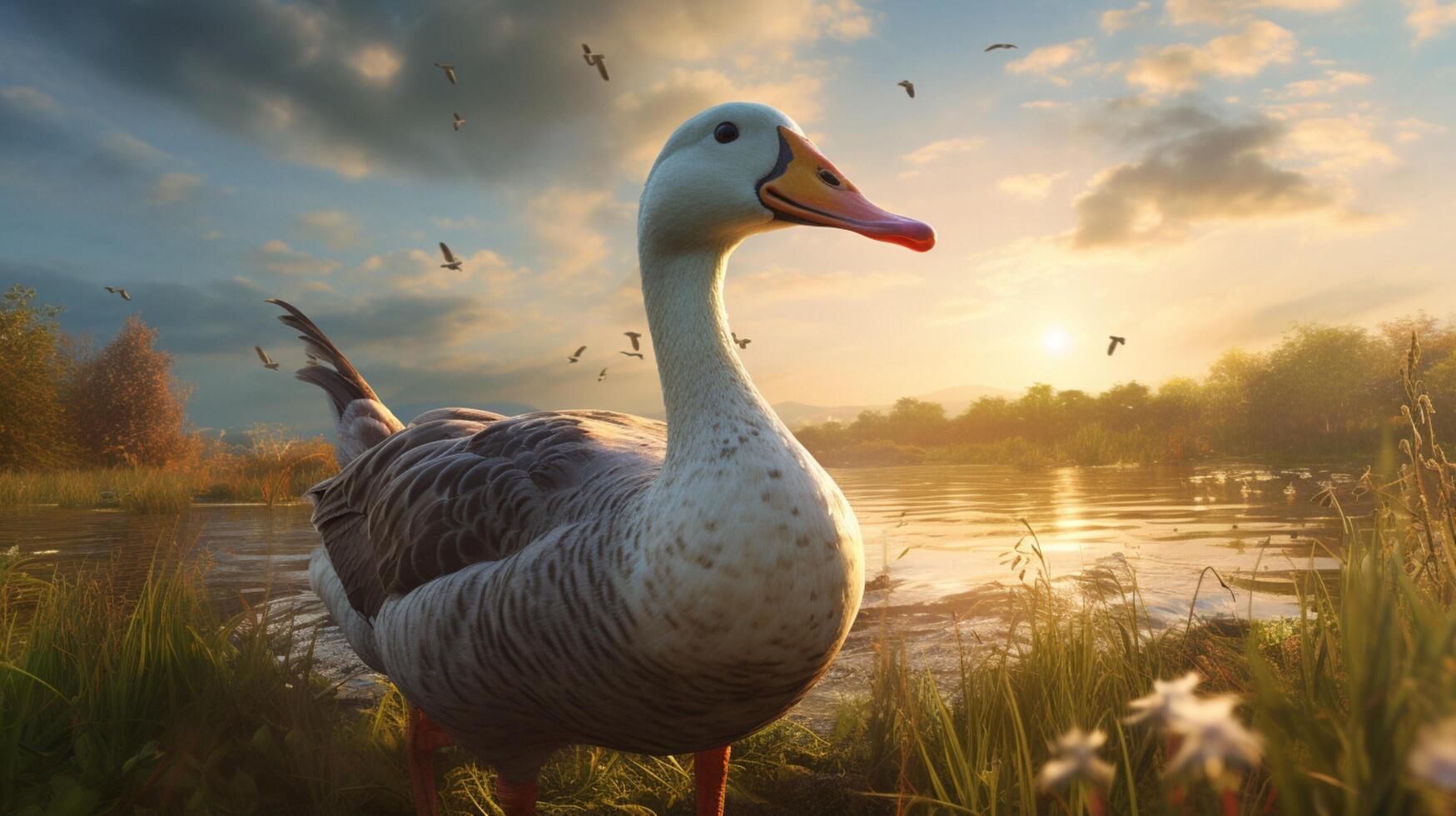 AI generated goose high quality image photo