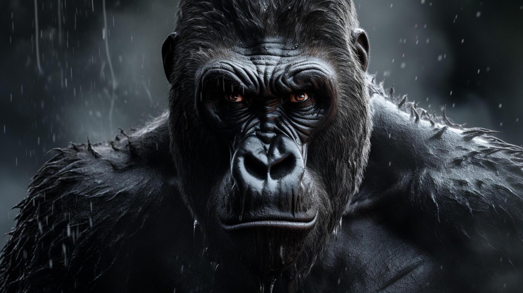 AI generated gorilla high quality image photo