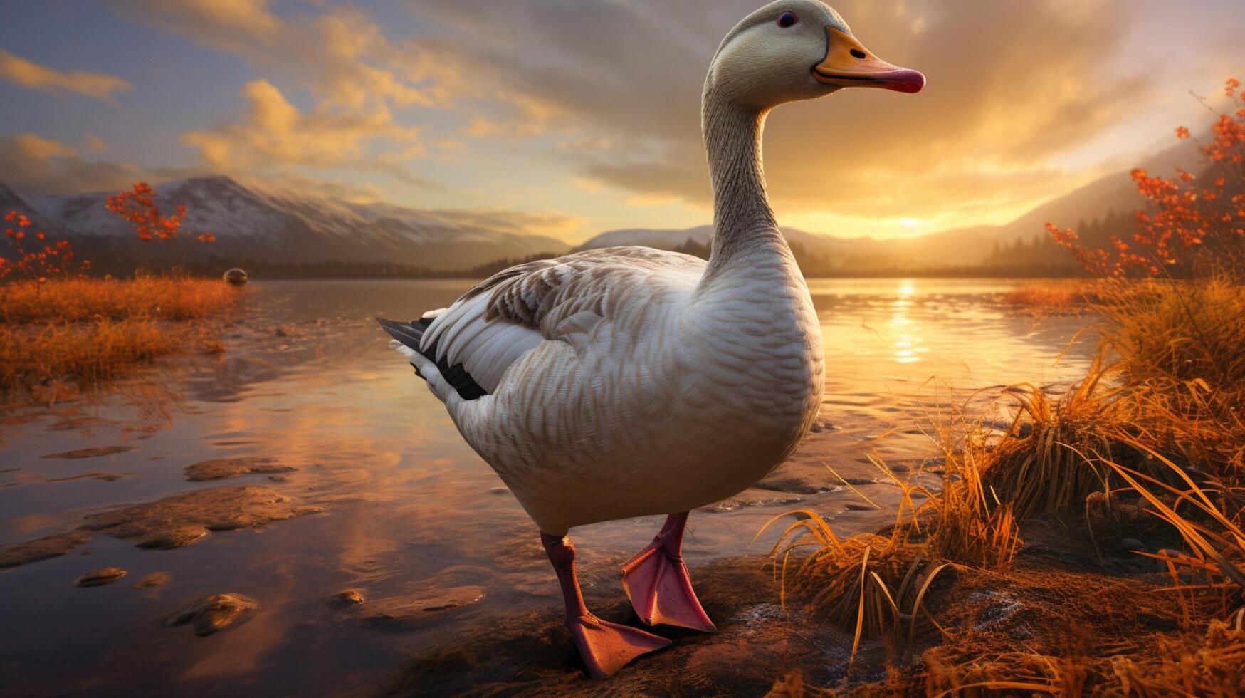 AI generated goose high quality image photo