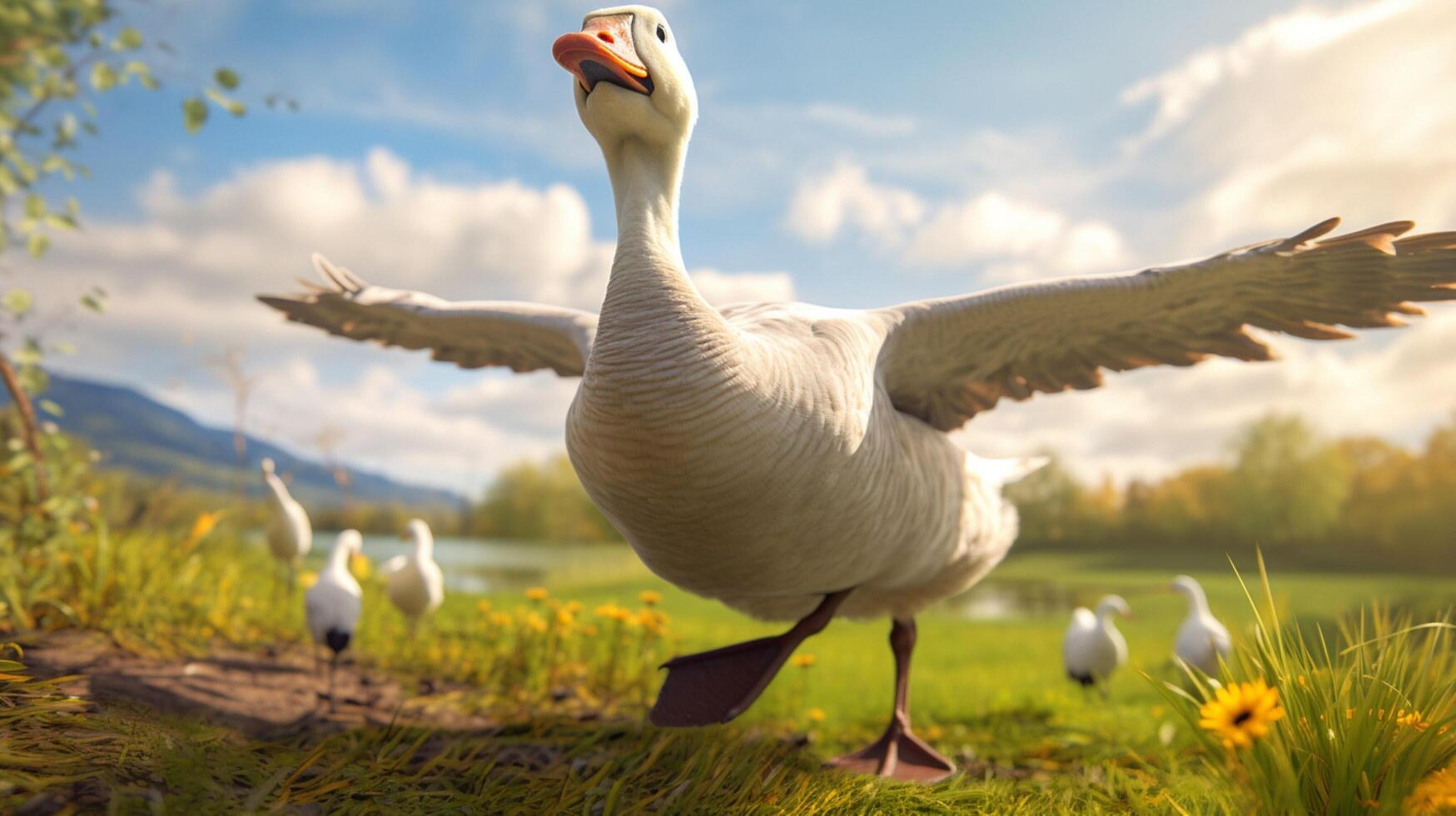 AI generated goose high quality image photo