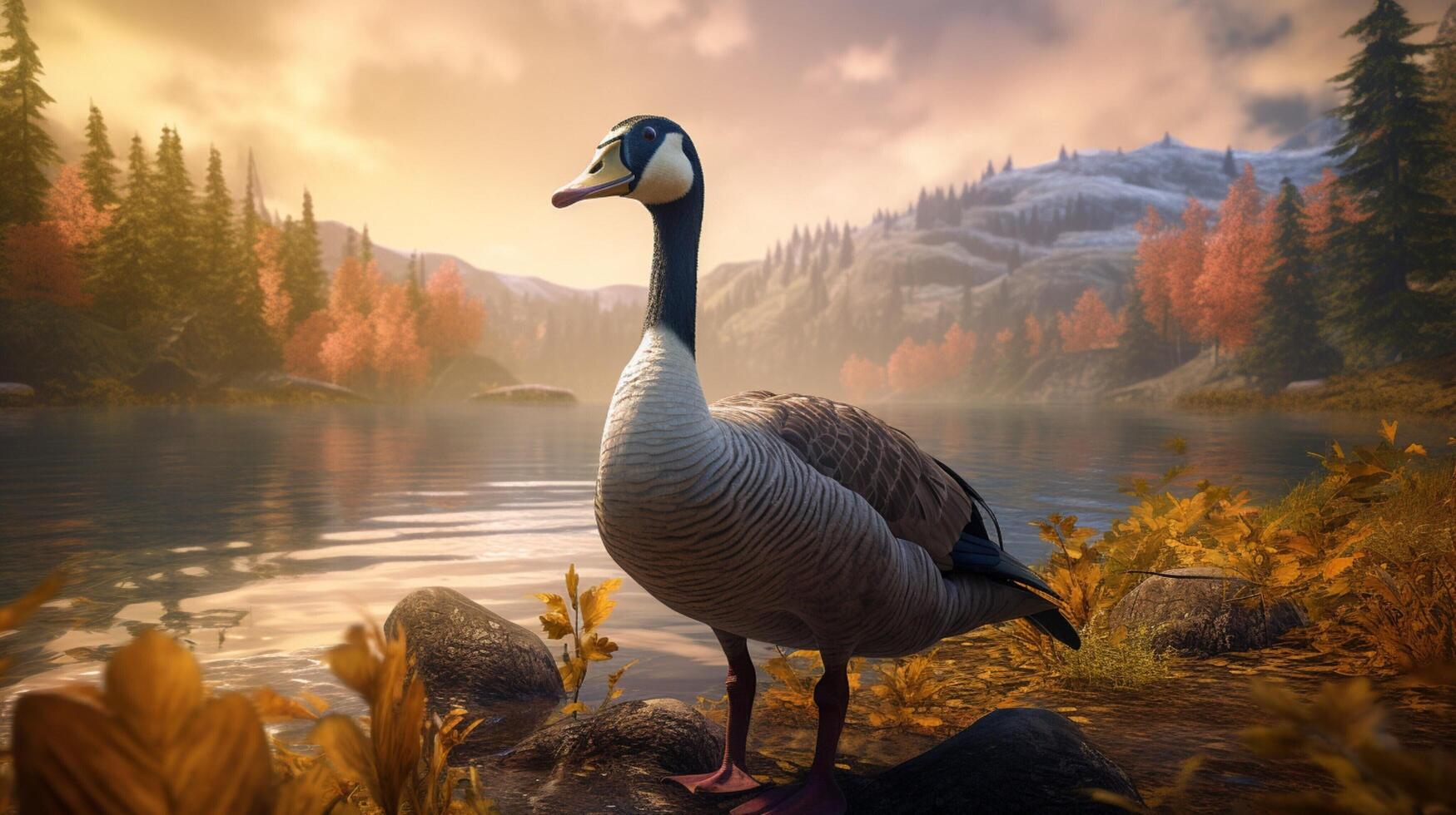 AI generated goose high quality image photo