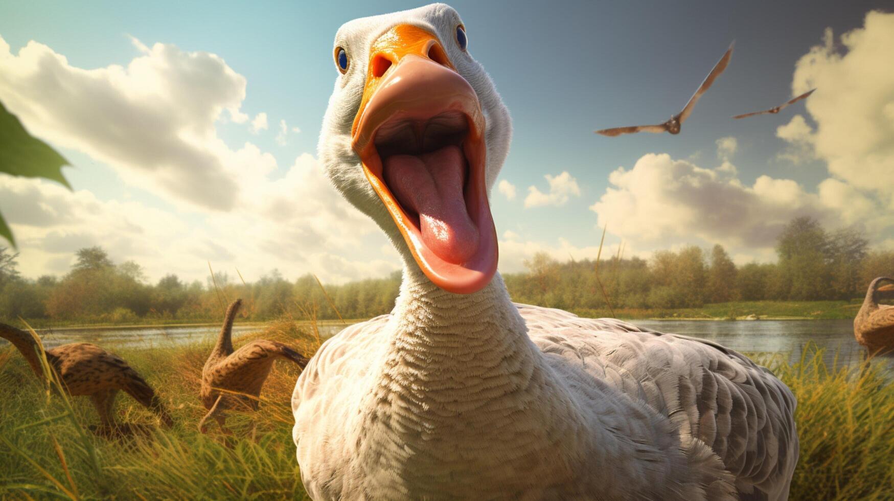 AI generated goose high quality image photo