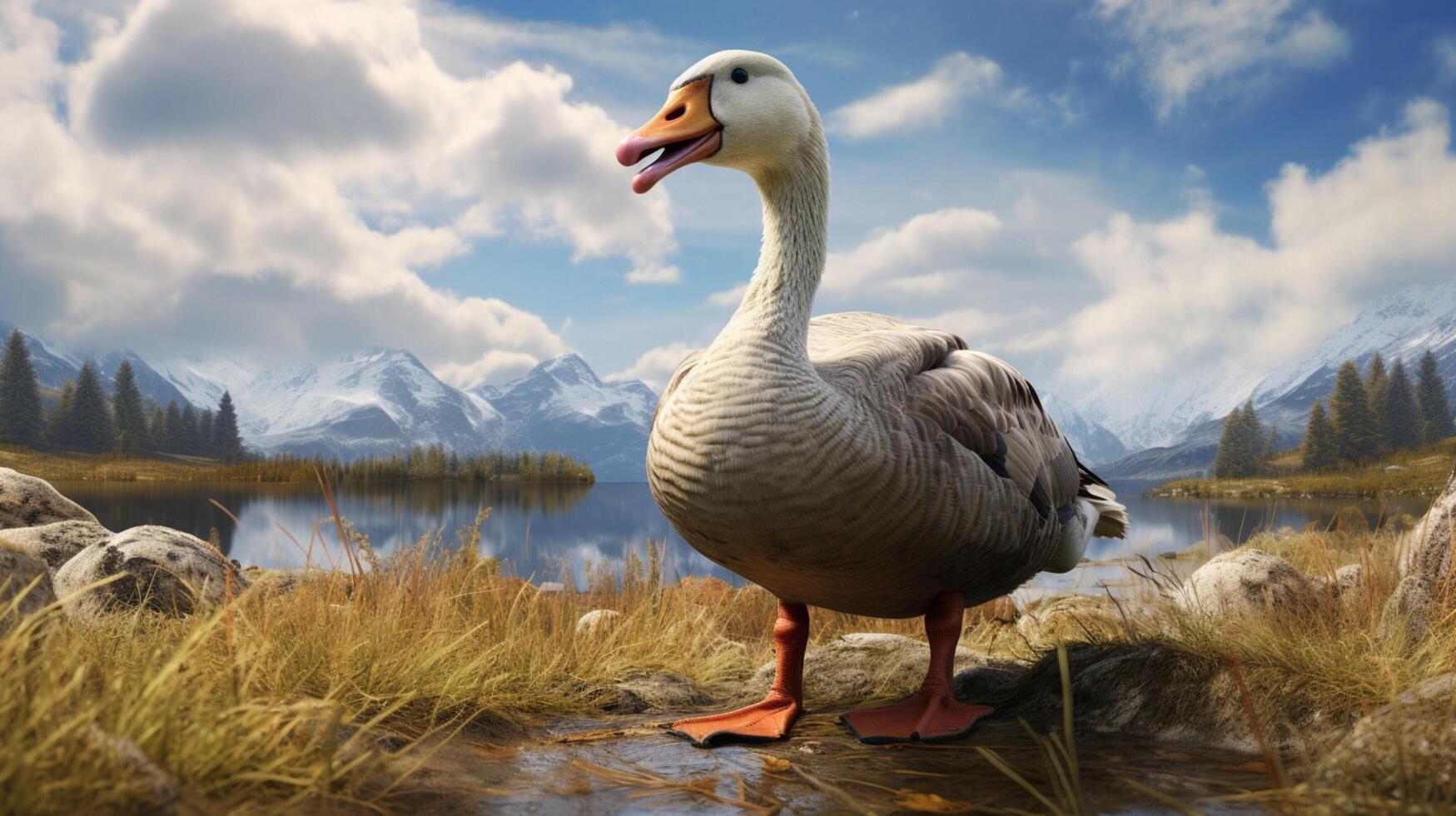 AI generated goose high quality image photo