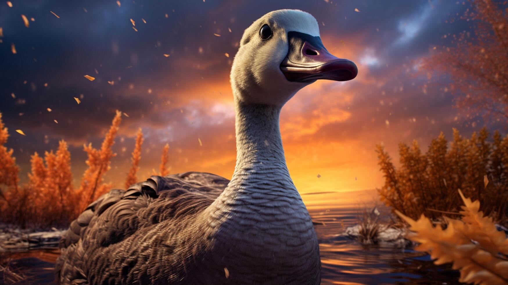 AI generated goose high quality image photo
