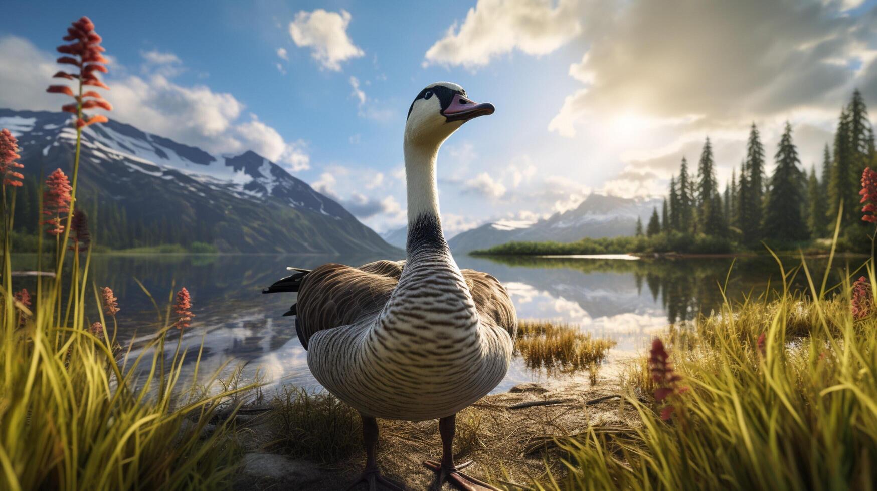 AI generated goose high quality image photo