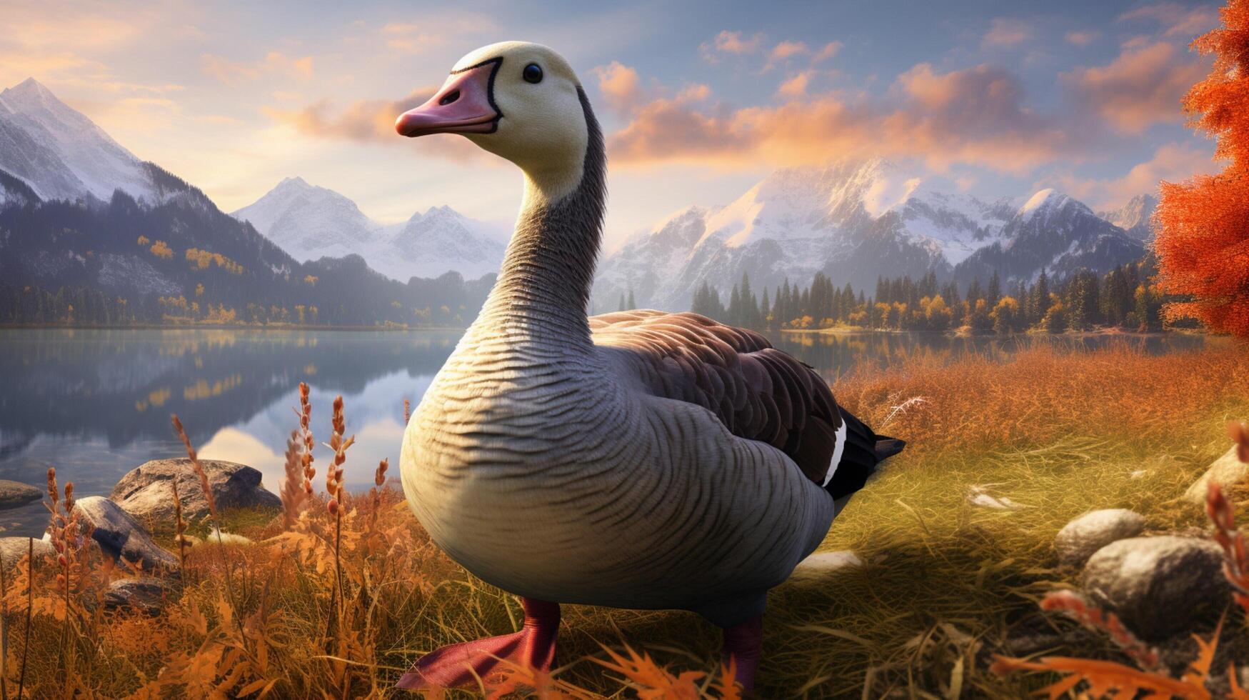 AI generated goose high quality image photo