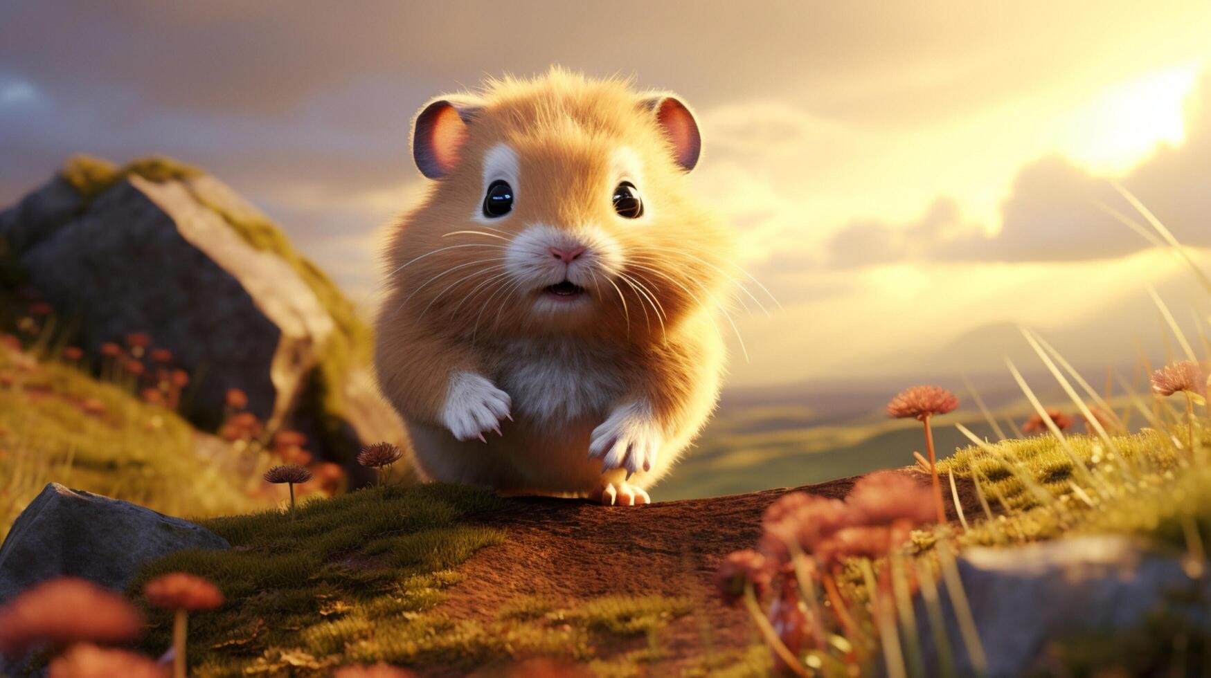 AI generated hamster high quality image photo