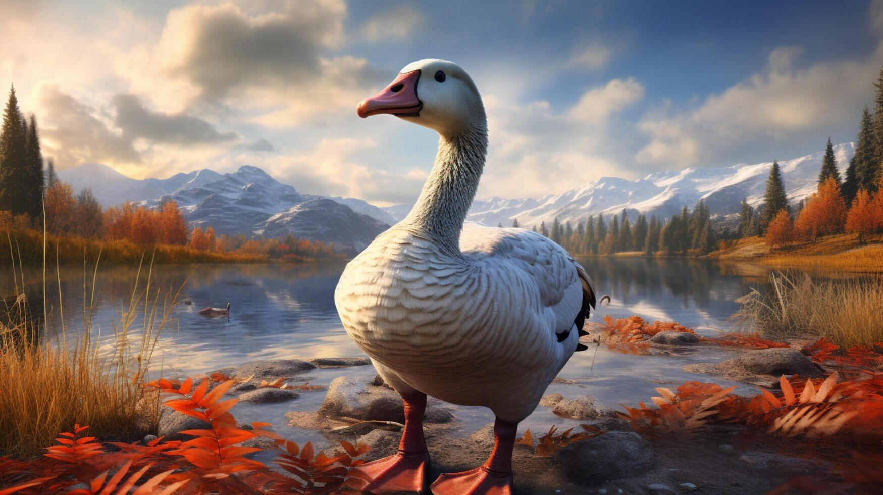 AI generated goose high quality image photo